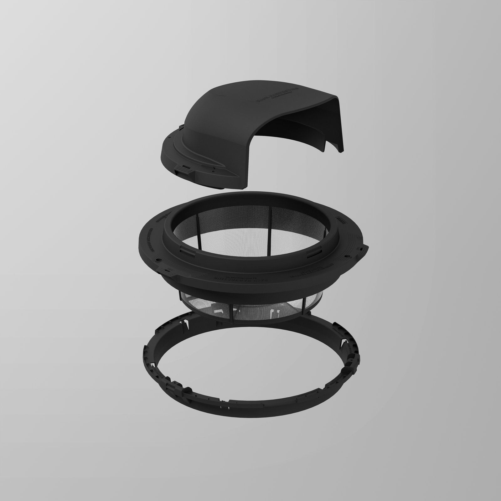 Low Profile Tank Screen 360 Hood Kit w/ Clip on Ring - 6