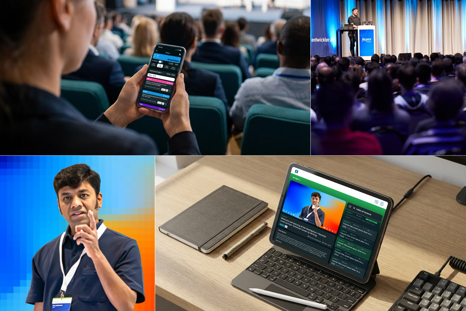 Enwickler App for on-site and online events.