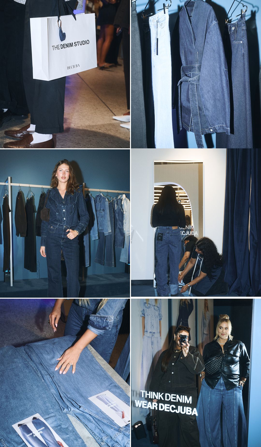 Image collage from Denim Studio event at DECJUBA Doncaster