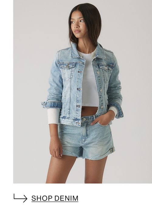Girl in denim set