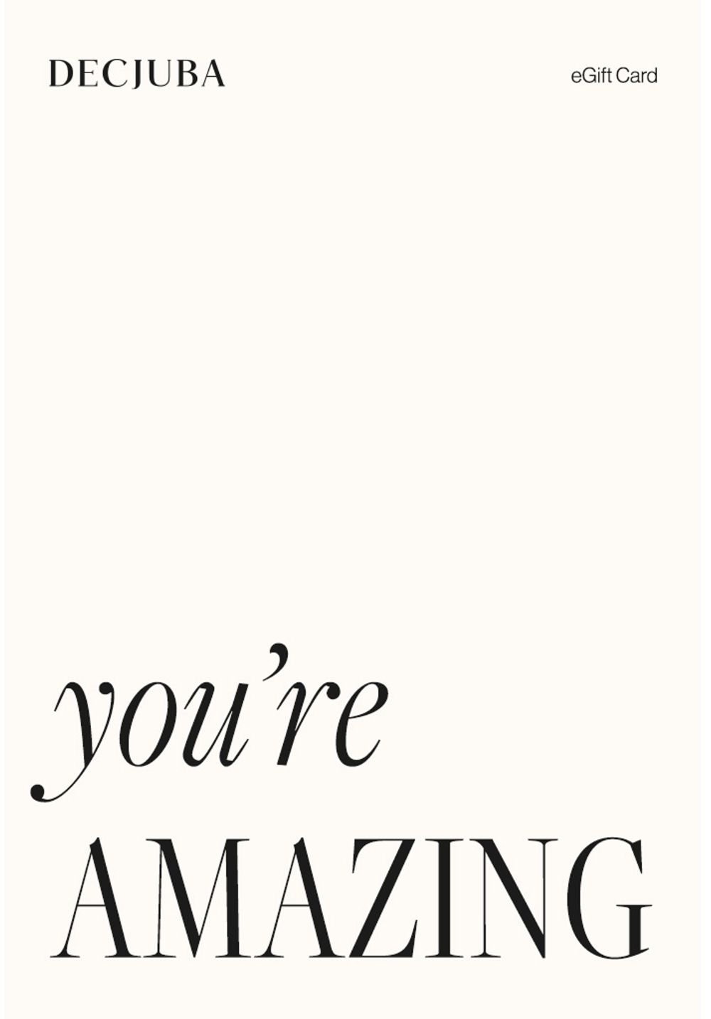 You're amazing