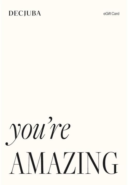 You're amazing