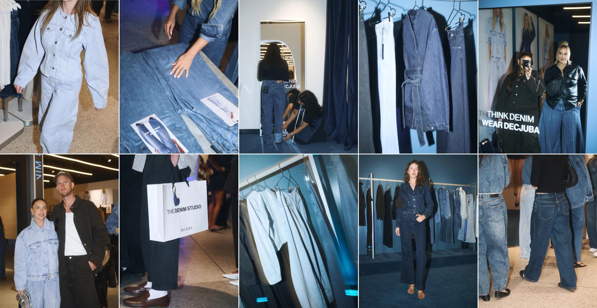 Image collage from Denim Studio event at DECJUBA Doncaster