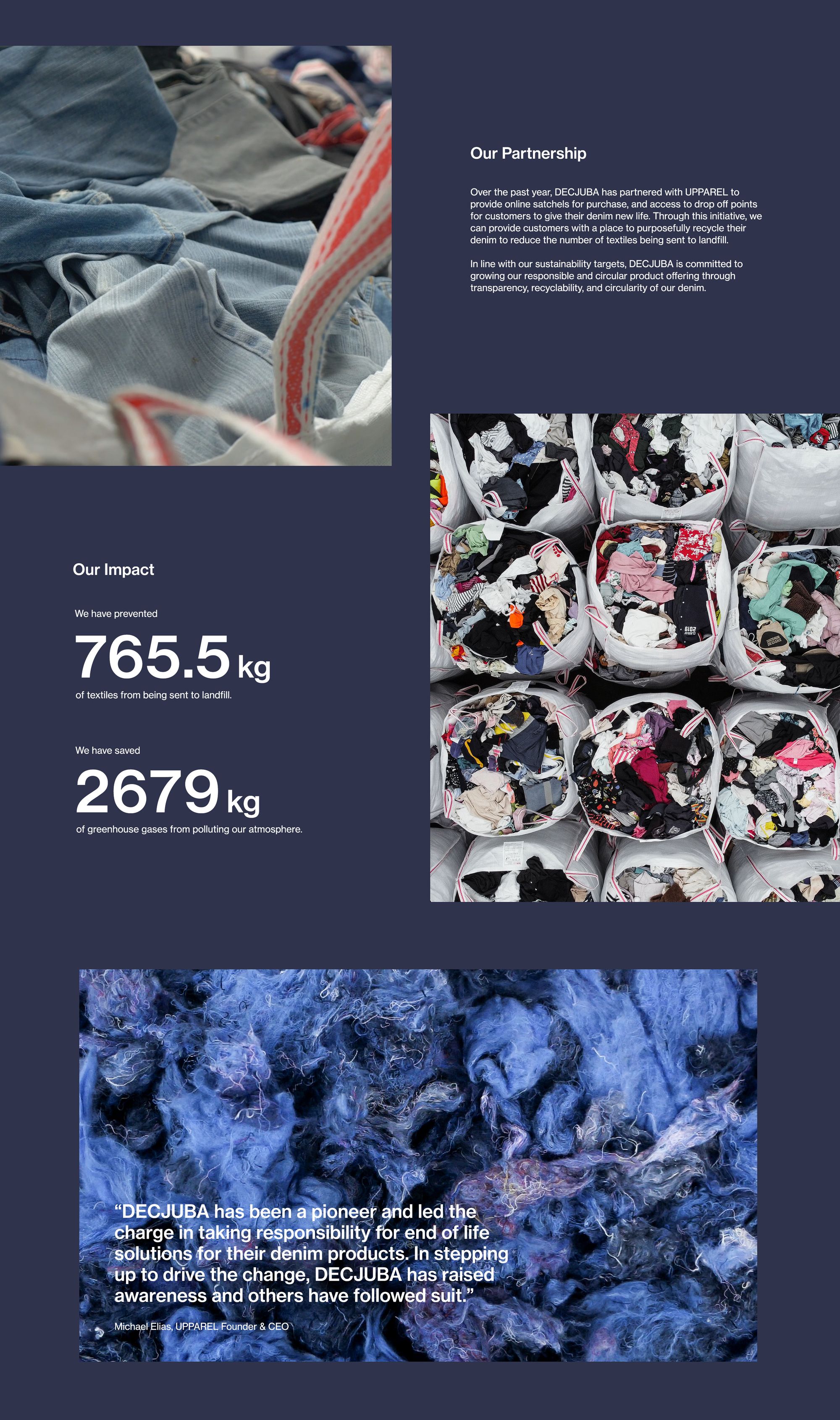 Over the past year, DECJUBA has partnered with UPPAREL to provide online satchels for purchase.