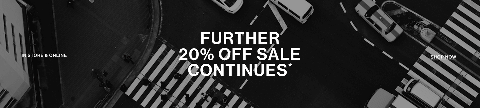 GIF of images that reads 'further 20% off sale continues'