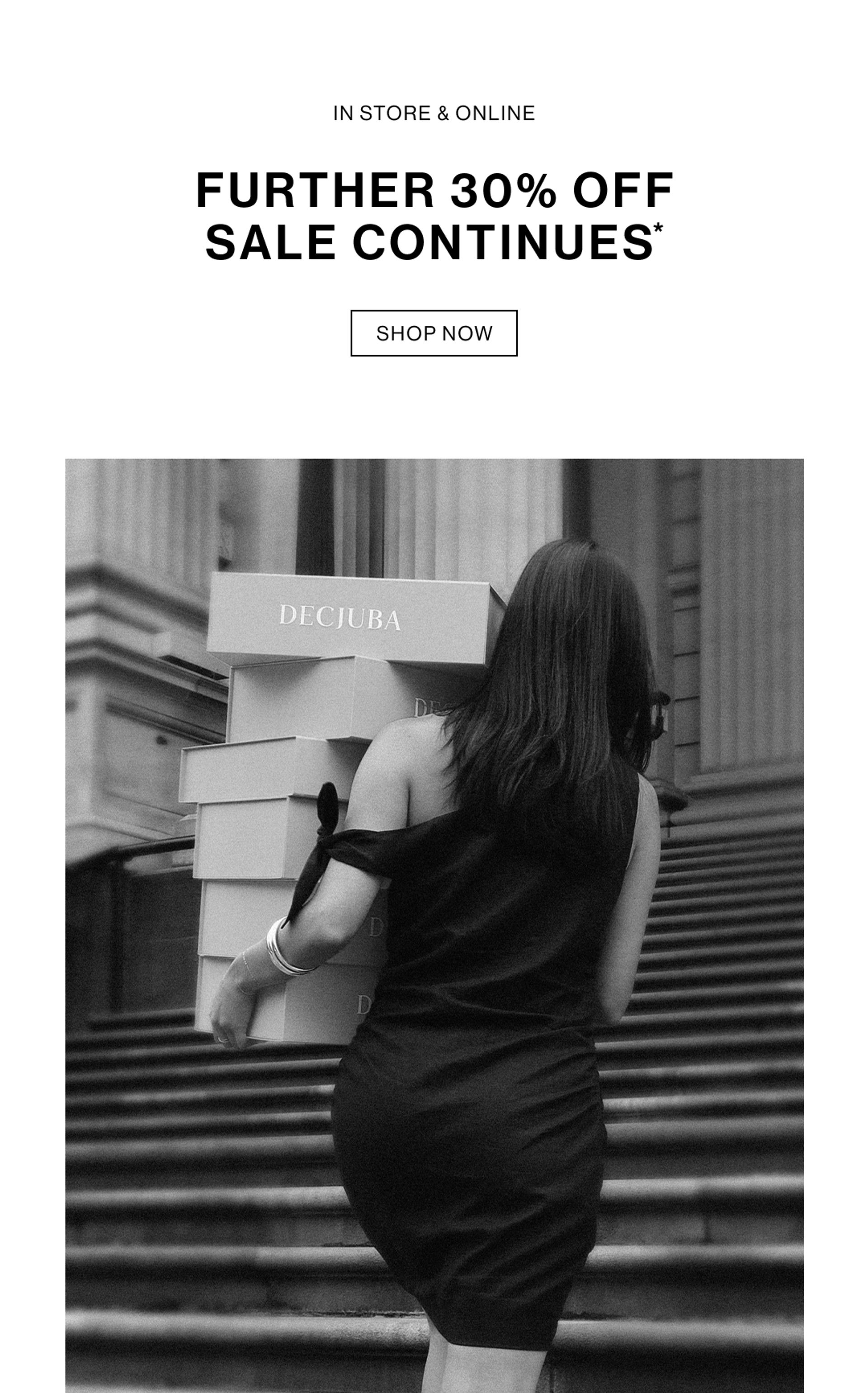 FURTHER 30% OFF SALE CONTINUES