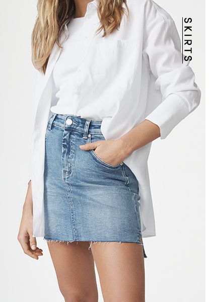 denim skirts women's