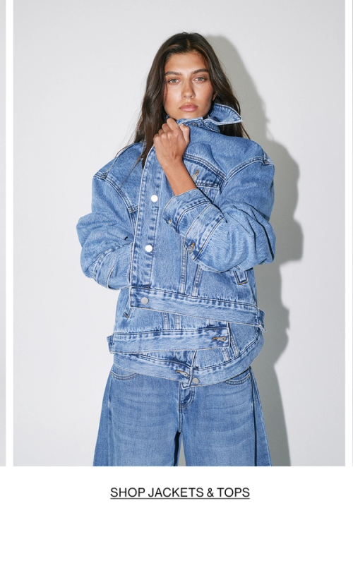 SHOP DENIM JACKETS AND TOPS