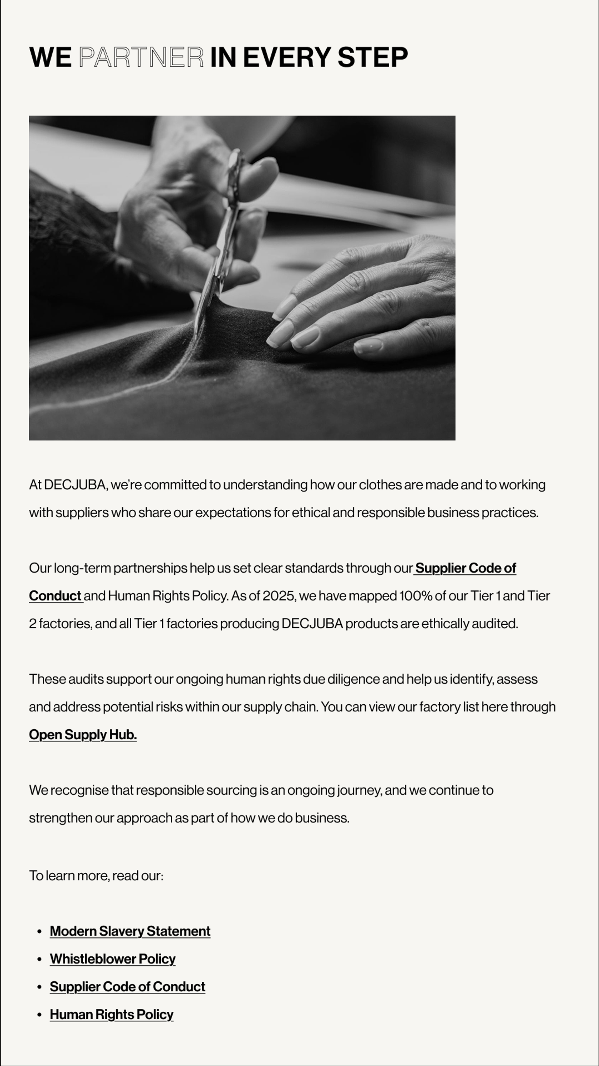 we partner in every step