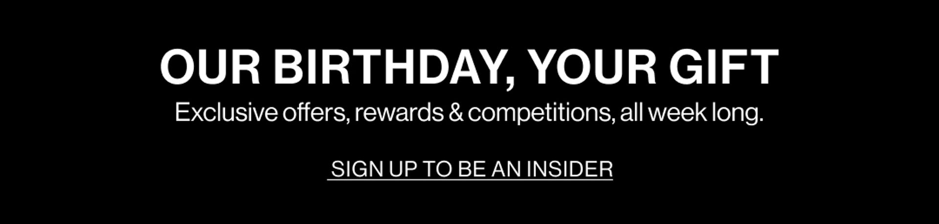 OUR BIRTHDAY, YOUR GIFT