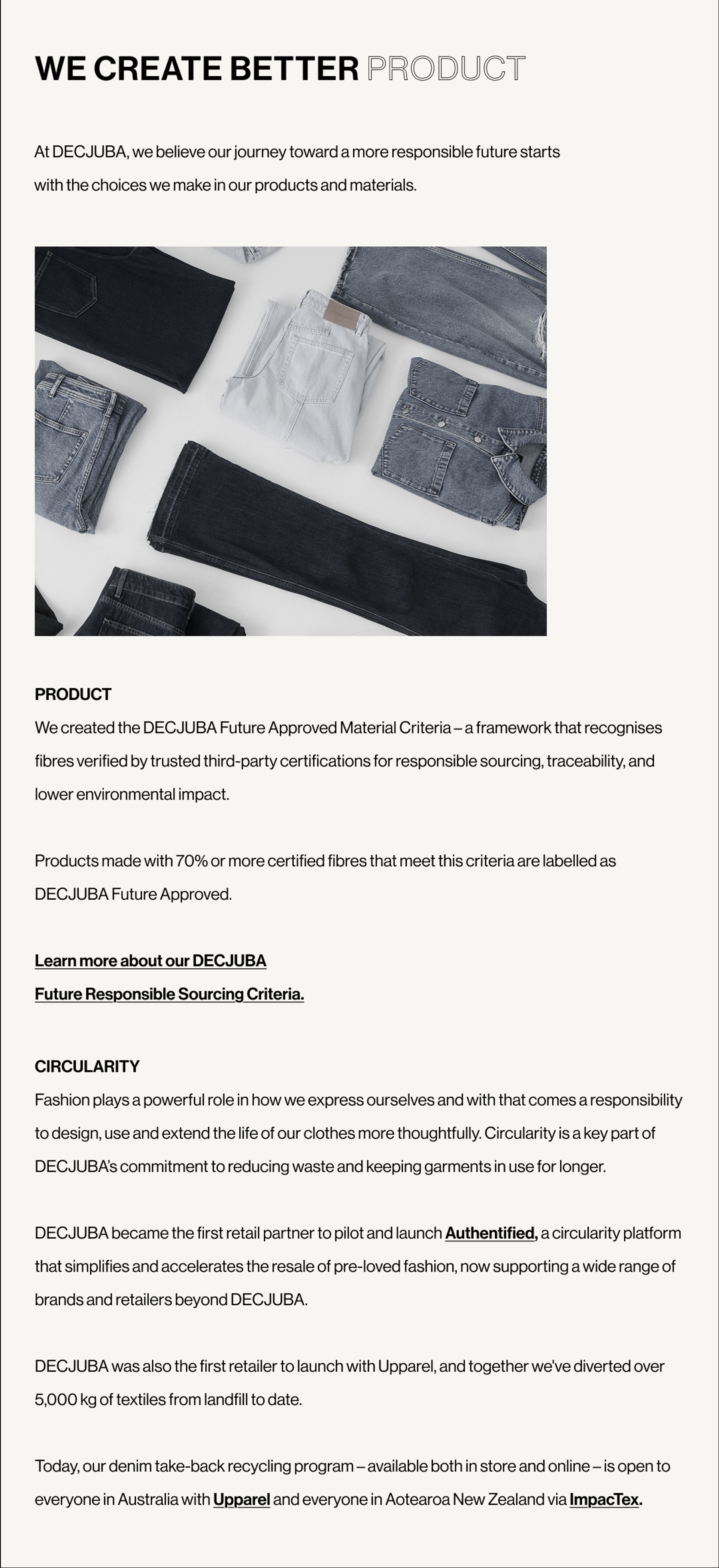 WE CREATE BETTER PRODUCT