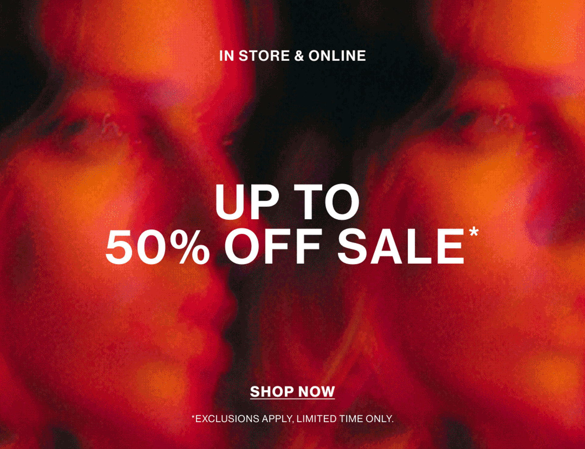 GIF of images. Text reads 'up to 50% off sale'
