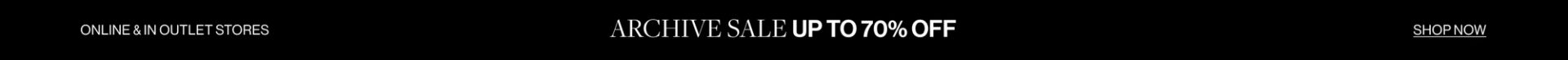 Online & outlet stores archive sale up to 70% off shop now