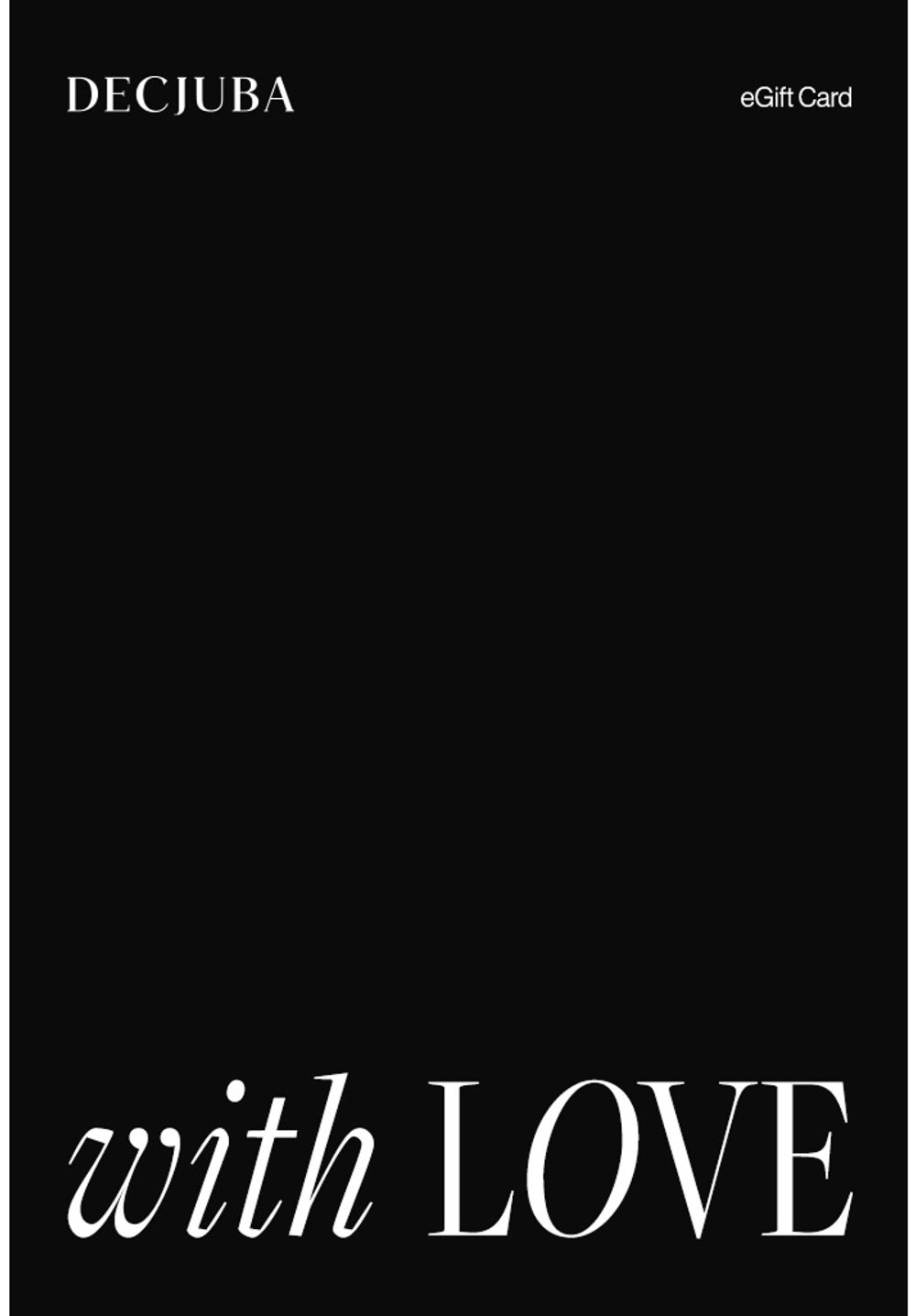 WITH LOVE