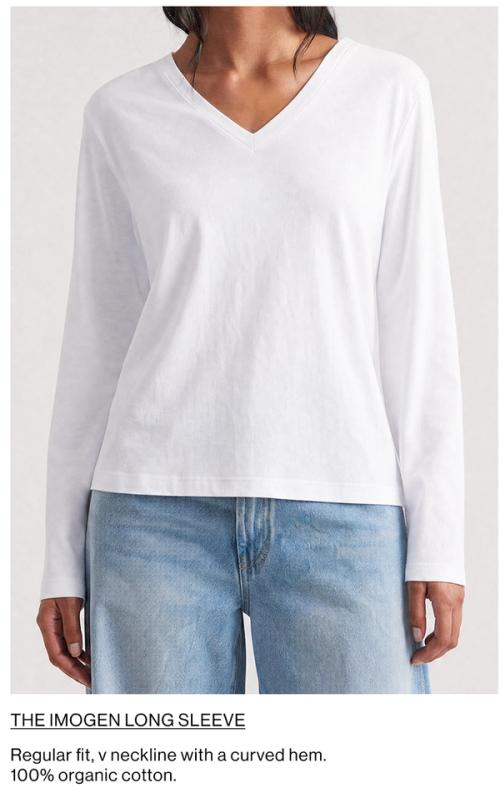 IMOGEN V NECK LONG SLEEVE 