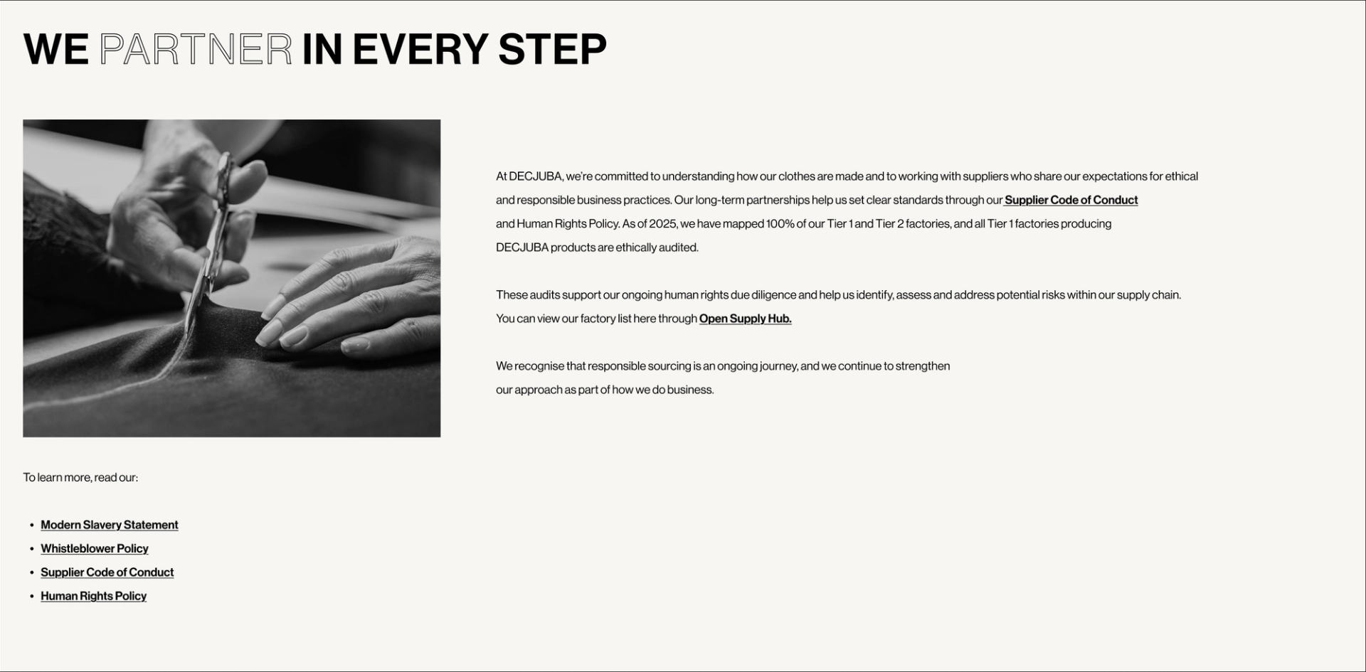 WE PARTNER IN EVERY STEP