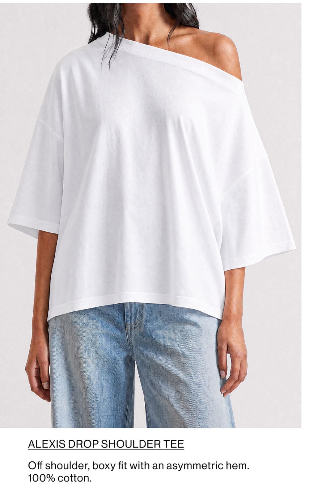 ALEXIS DROP SHOULDER TEE
