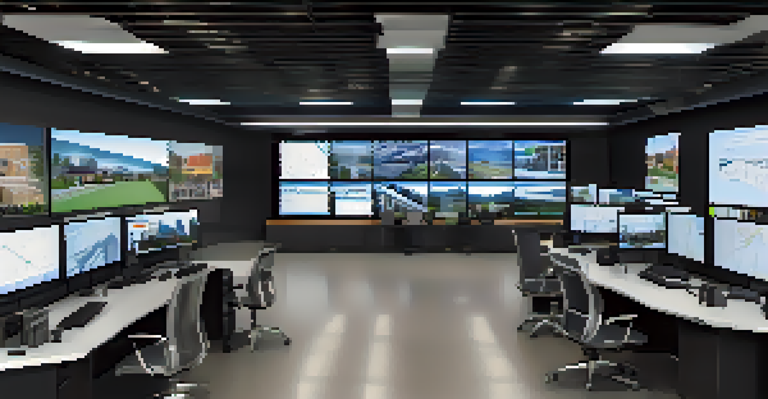 An advanced emergency response center in Dallas with staff using technology to enhance public safety collaboration.