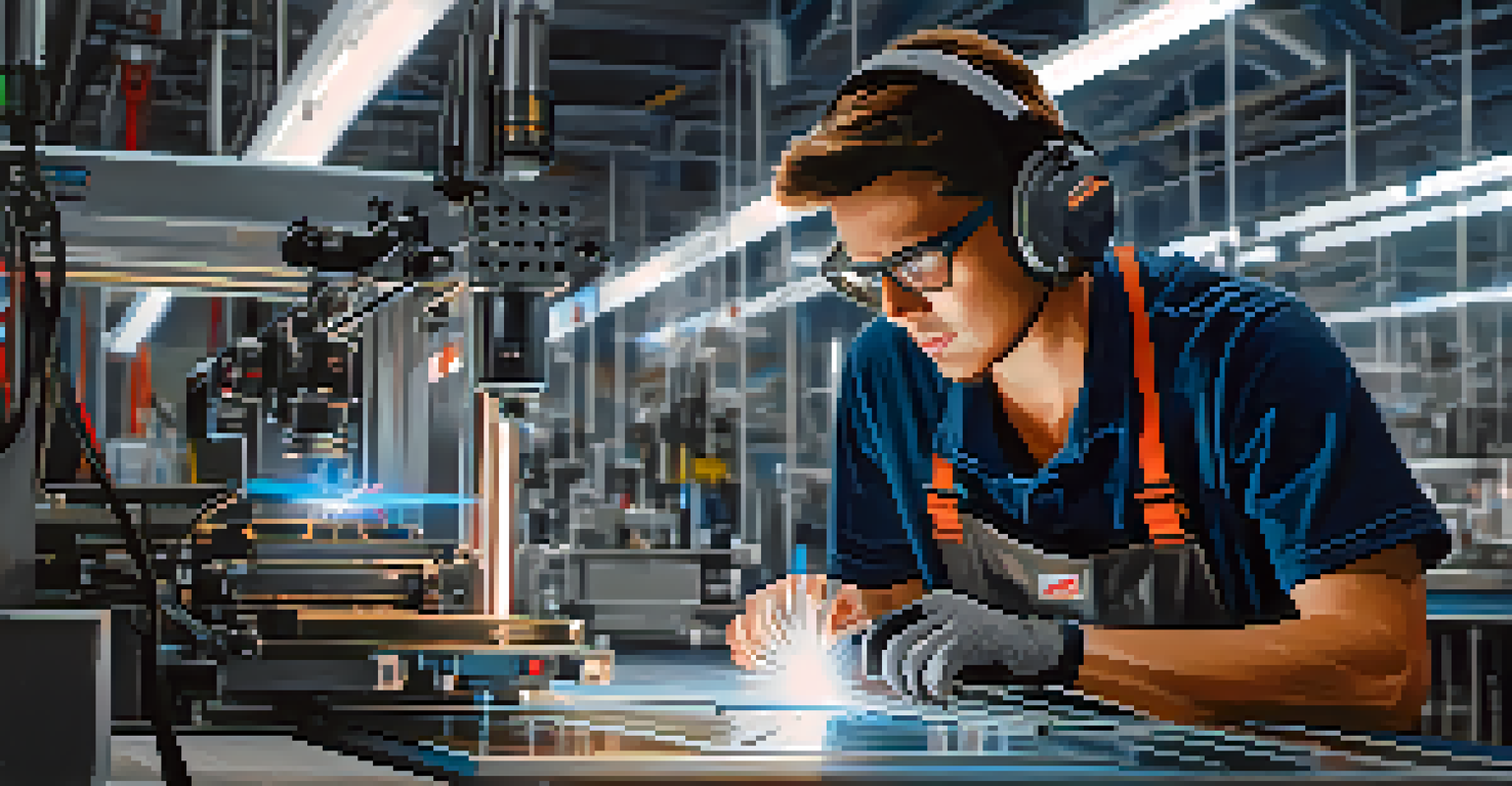 An individual using a CNC machine in a high-tech maker space, showcasing modern crafting and innovation.