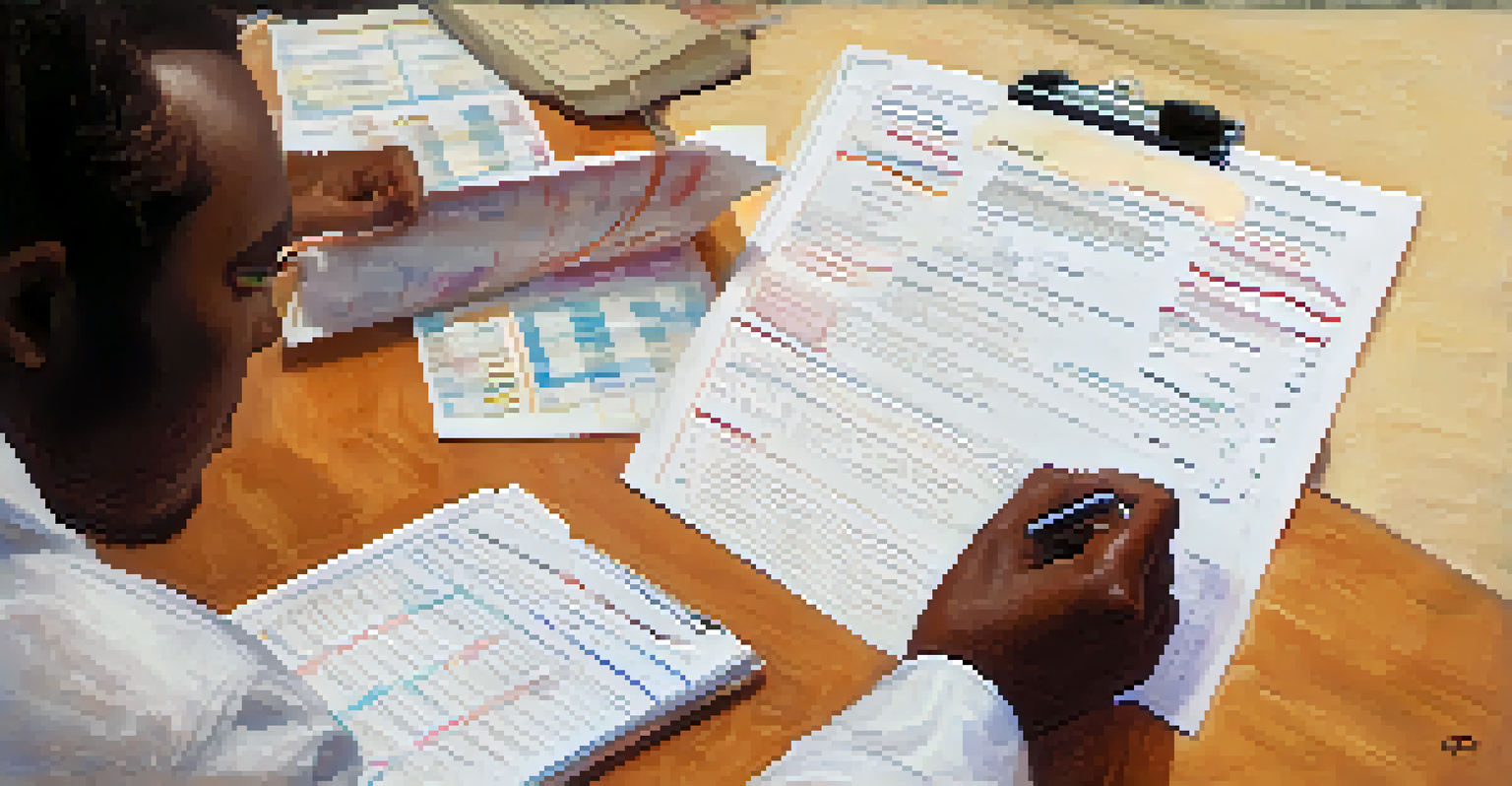 A community member attentively filling out a health survey during a public health meeting, surrounded by informational materials.