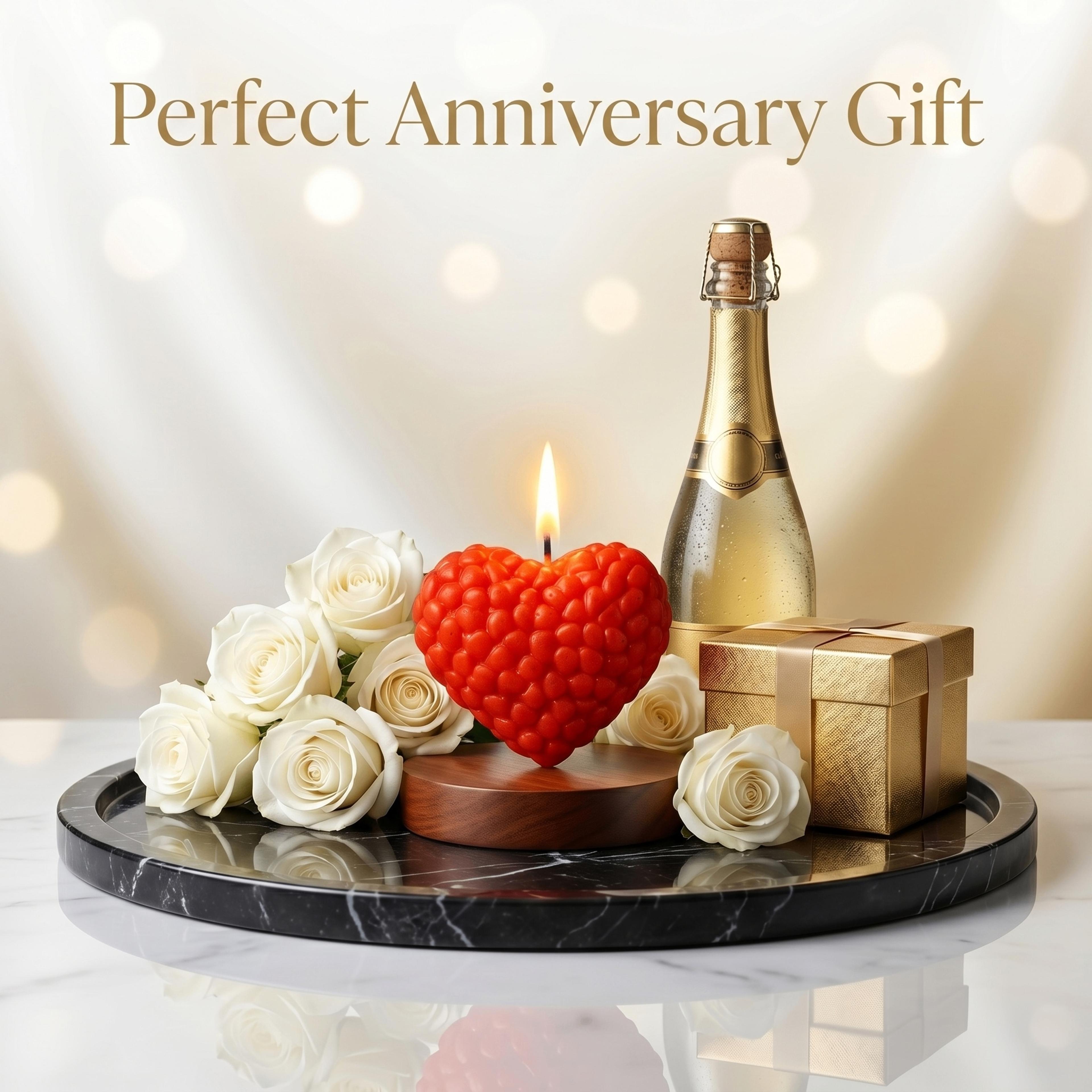 Heart Love Rose Scented Handcrafted Candle | 220 GM | 100% Soy Wax | Rose Fragrance