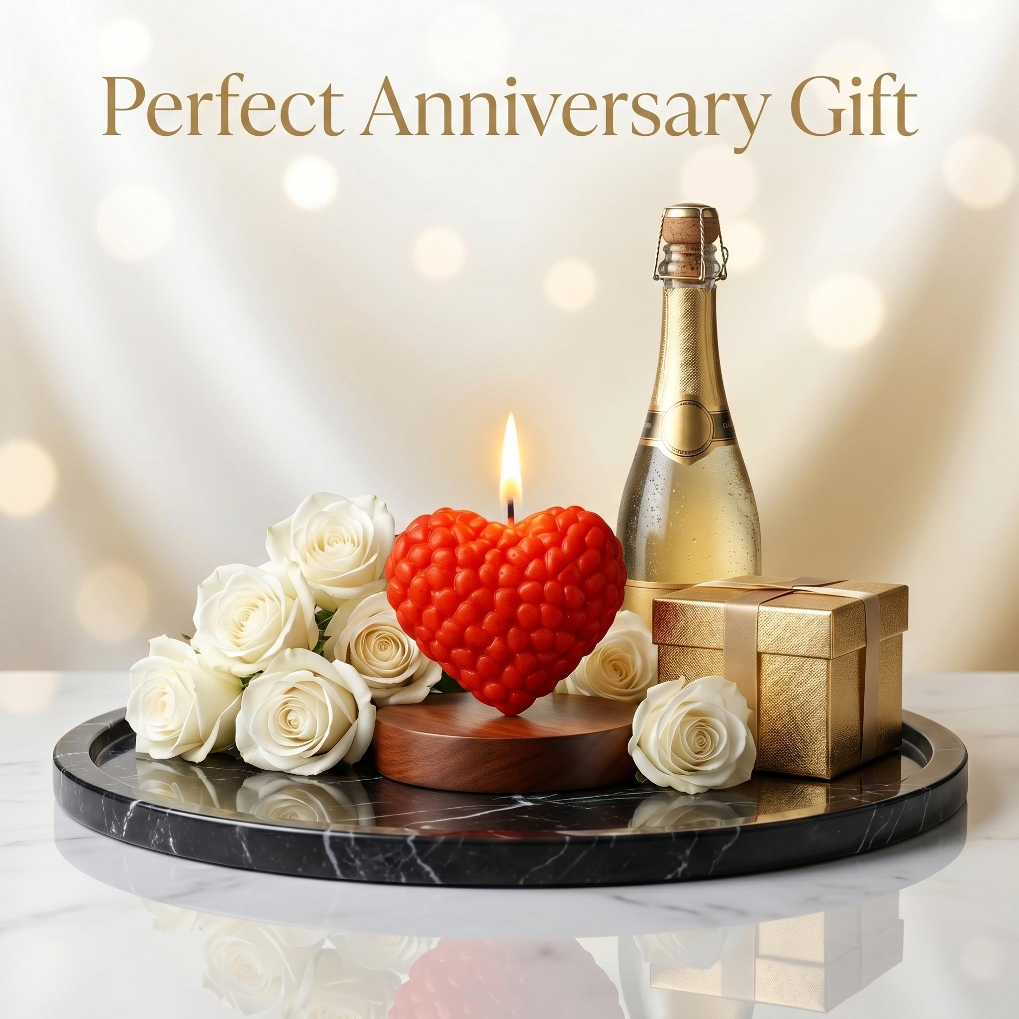 Heart Love Rose Scented Handcrafted Candle | 220 GM | 100% Soy Wax | Rose Fragrance