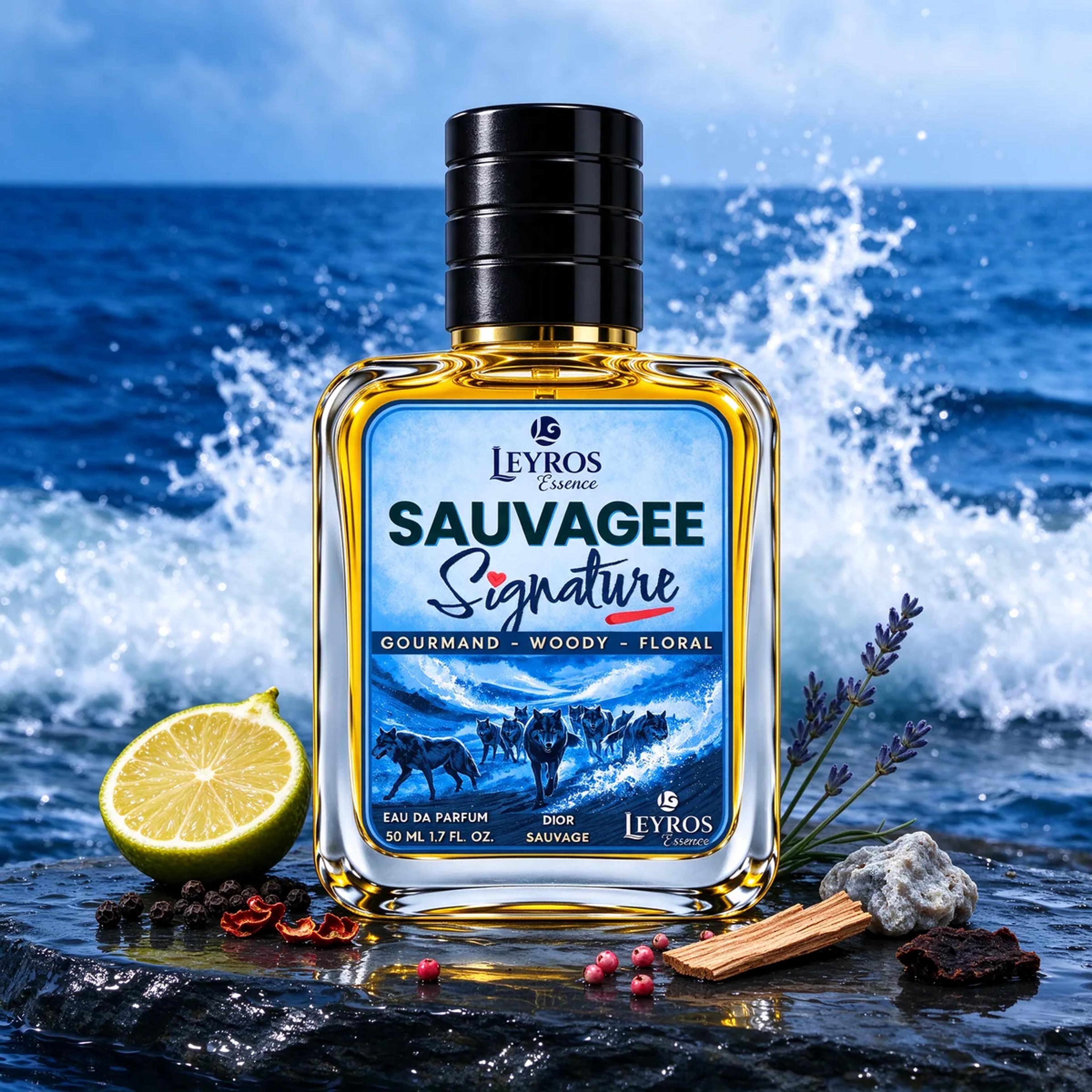 SAUVAGEE SIGNATURE Men Inspired Dior Sauvage Perfume, EDP • Fresh Spicy • Aromatic Woody • Premium Fixatives • Long-Lasting • Made with Premium French Oils • 50ml-100ml