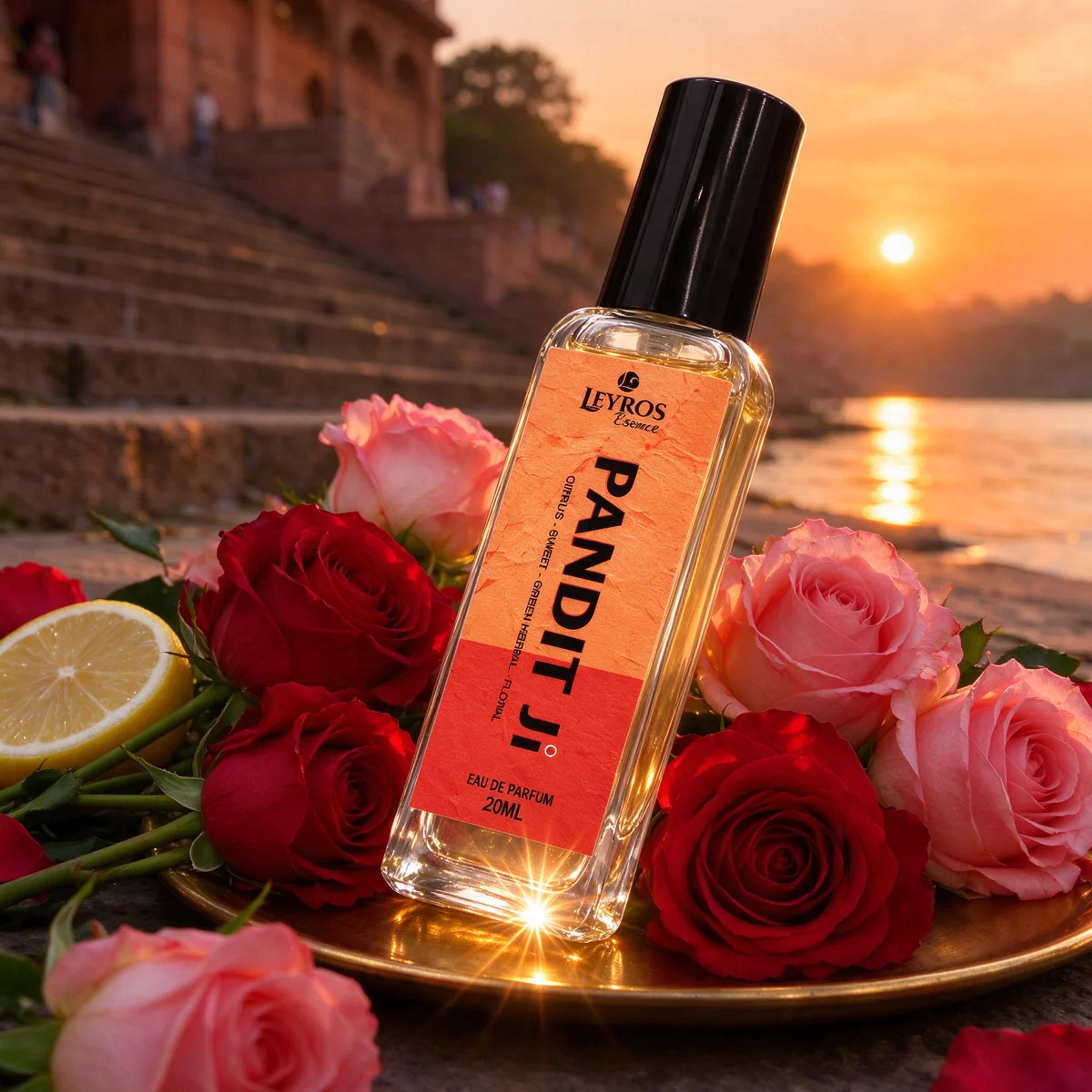 Pandit Ji Eau de Parfum 20ml | Fresh Rose, Citrus & Sandalwood | Fresh Floral Perfume product image 7