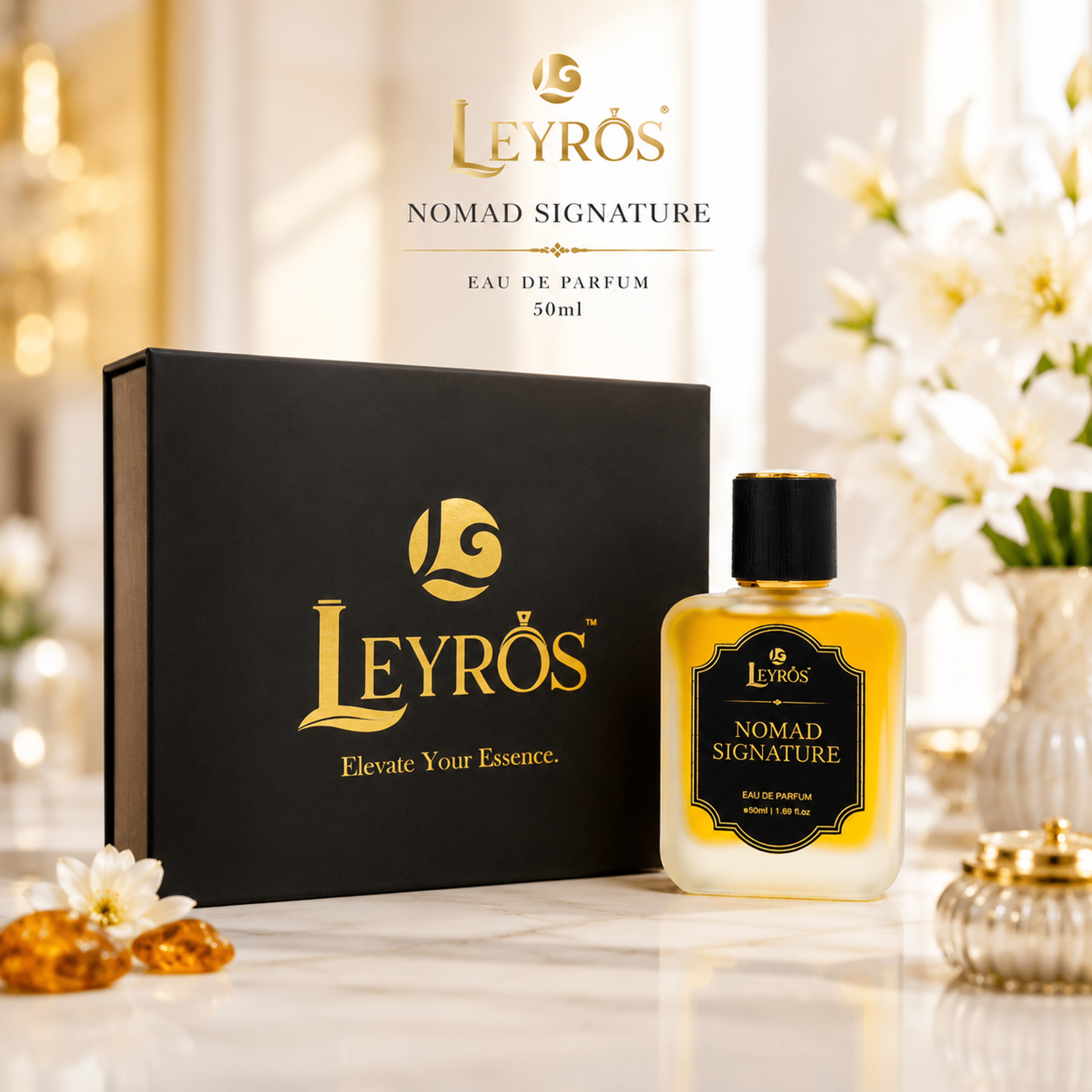 Nomad Signature "Unisex" Luxury Gift Pack | Eau De Parfum – Amber, Oud & Woody | 50ml | Inspired Ombre Nomade Perfume