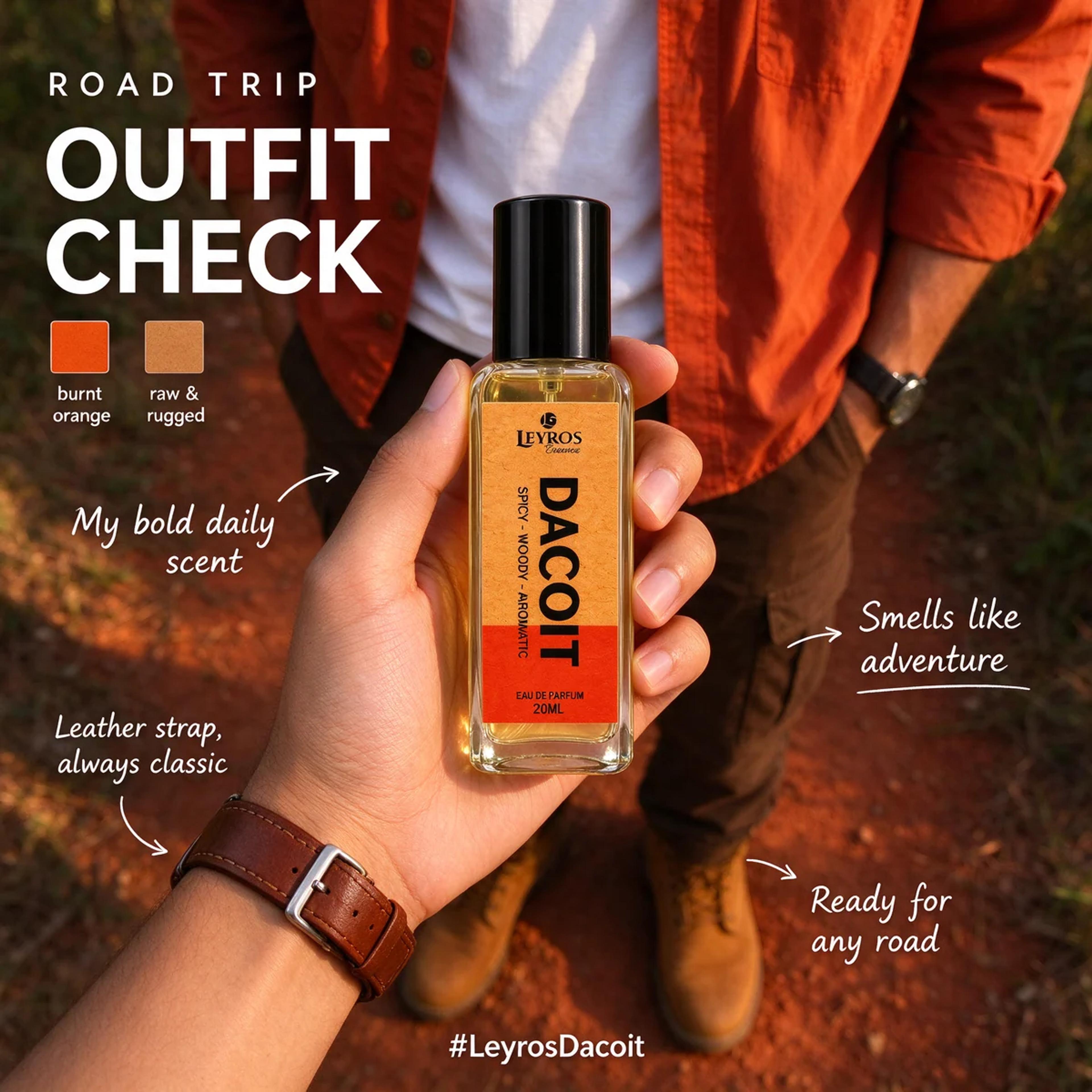 Dacoit Eau de Parfum 20ml | Spicy, Woody & Aromatic | Bold Perfume for Men product image 4