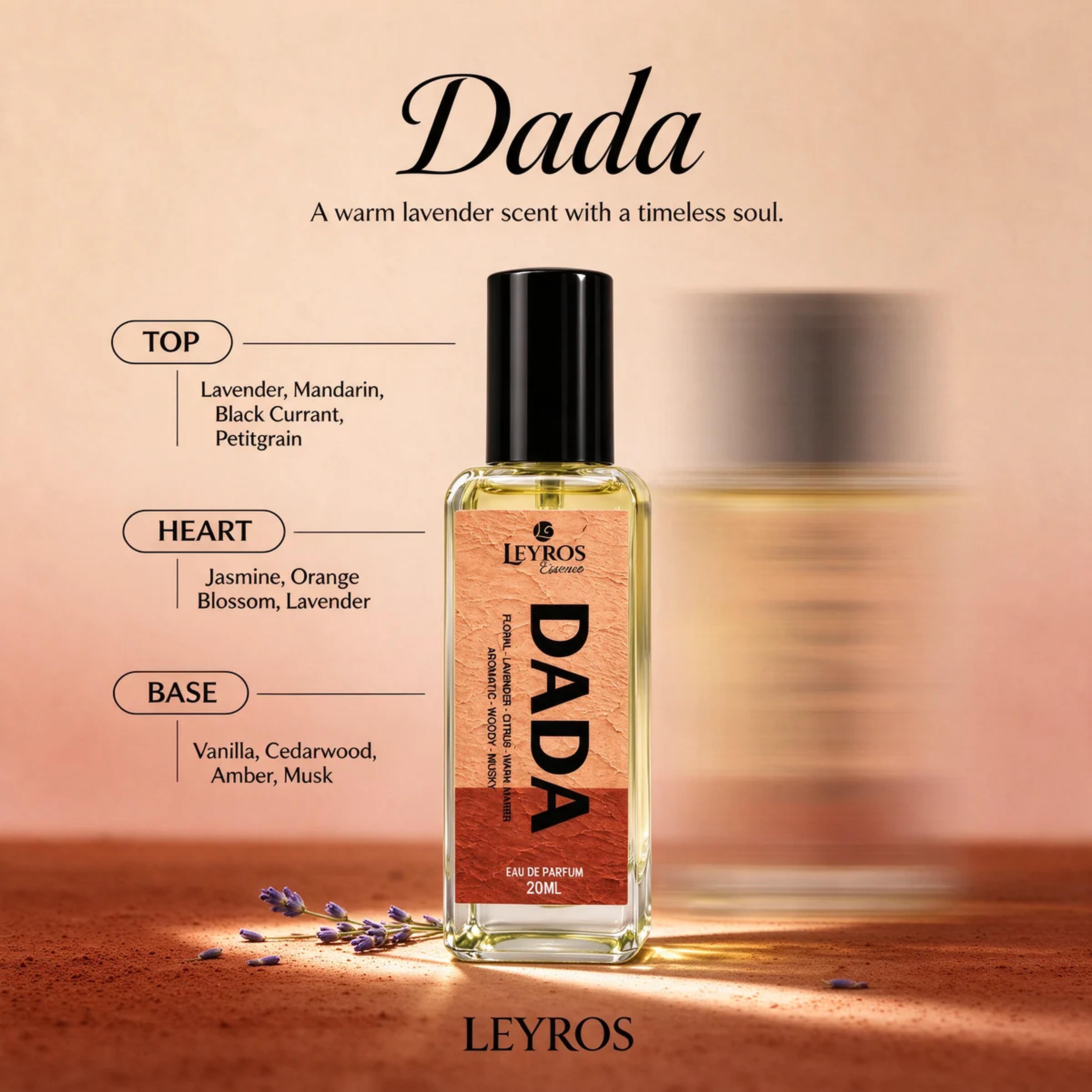 Dada Eau de Parfum 20ml | Lavender, Citrus & Warm Amber | Classic Perfume for Men product image 4