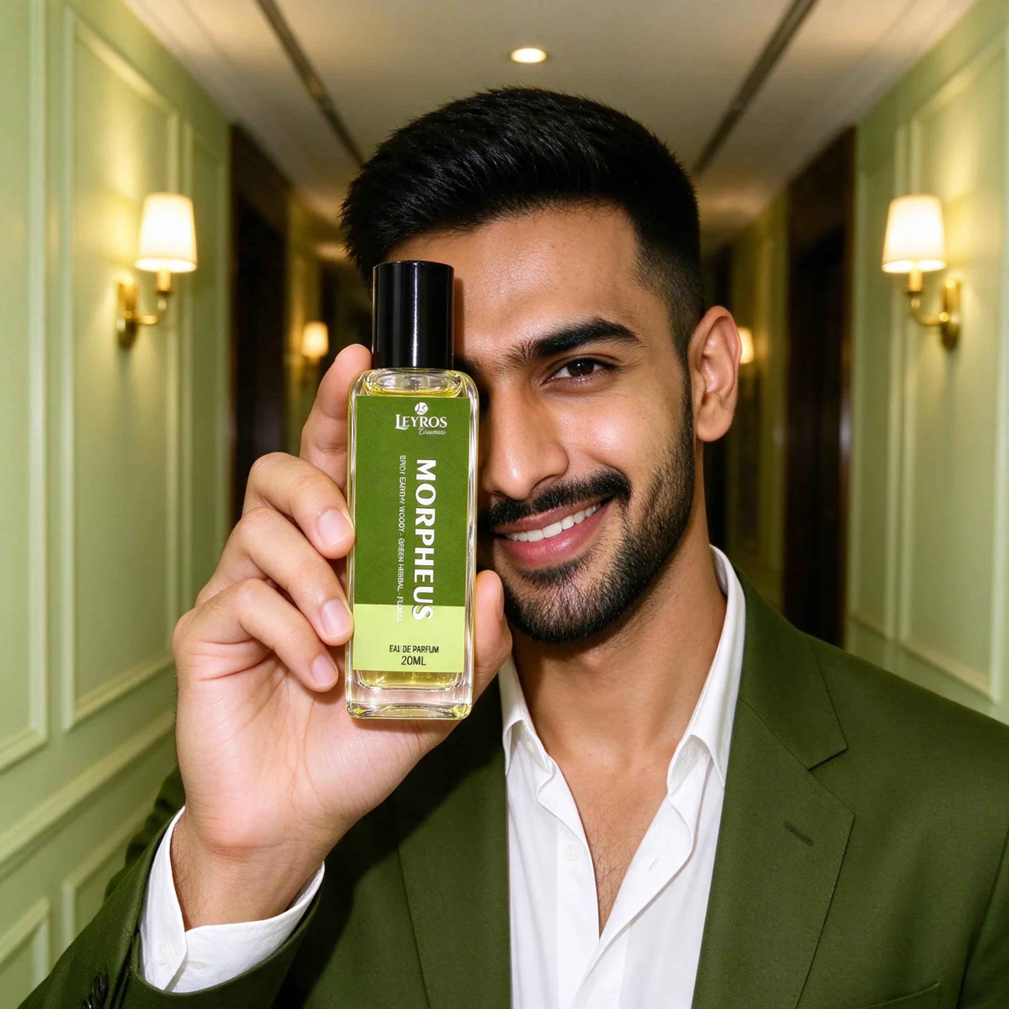 Morpheus Eau de Parfum 20ml | Spicy, Earthy & Woody | Green Herbal Perfume for Men product image 7