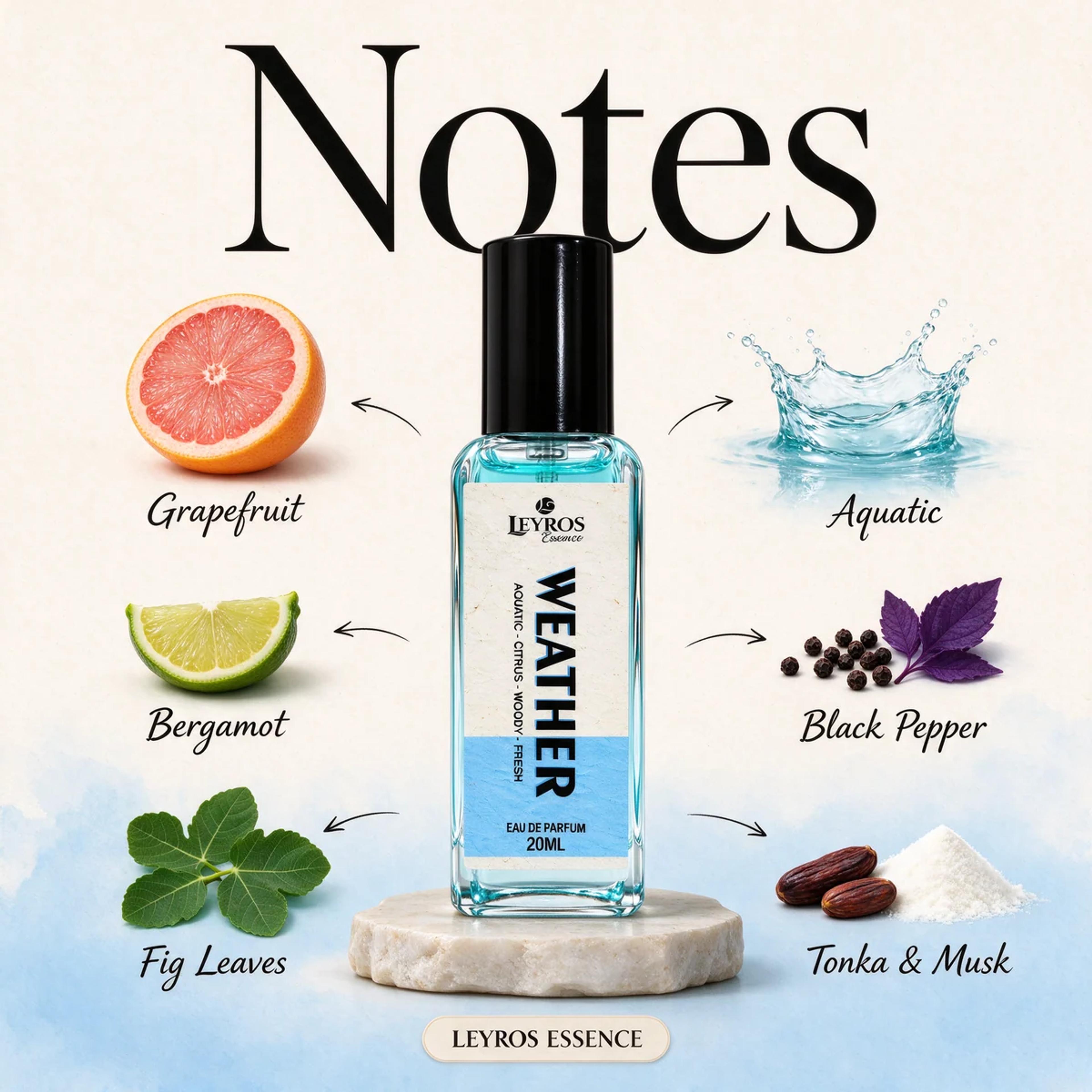 Weather Eau de Parfum 20ml | Aquatic, Citrus & Woody | Fresh Perfume for Every Season product image 3
