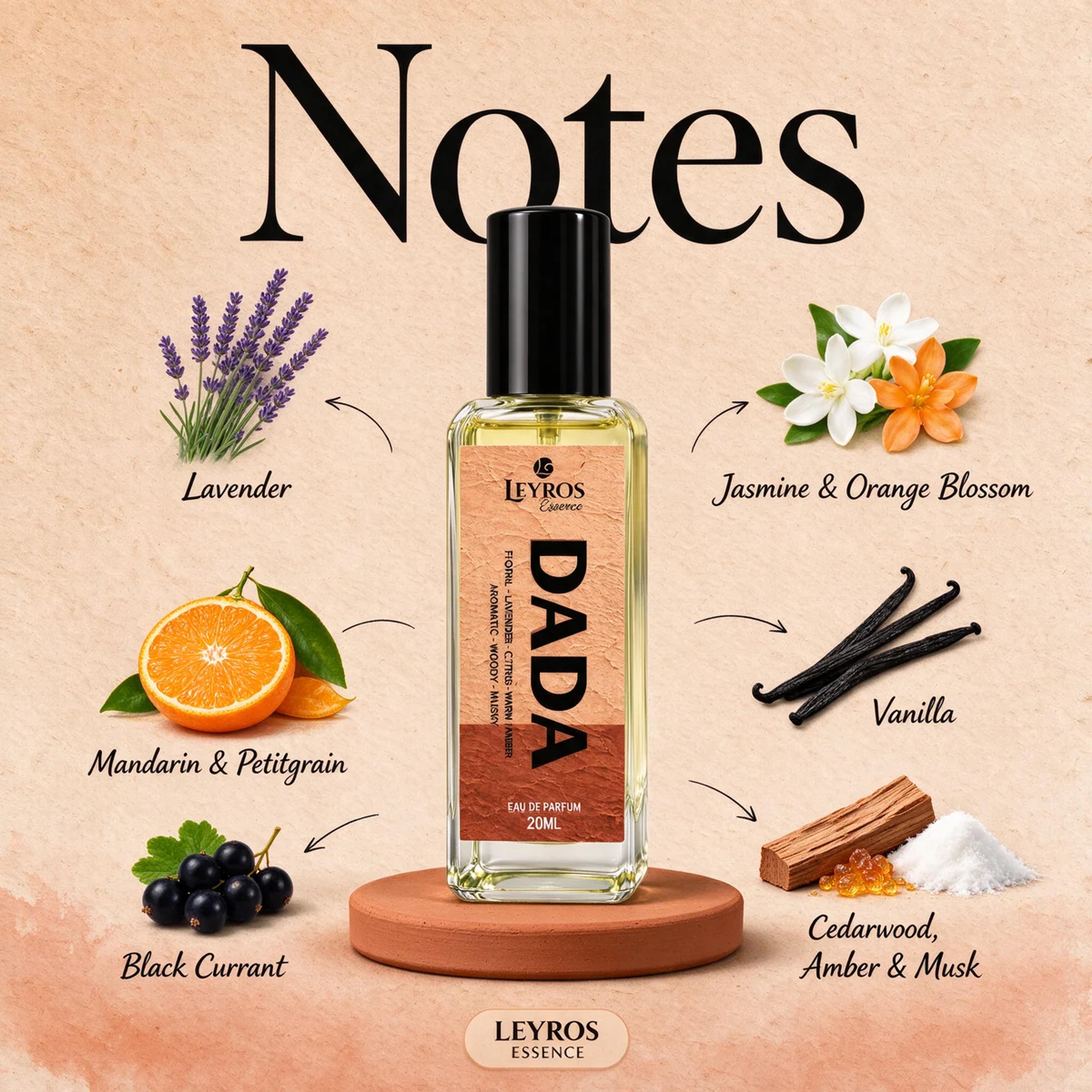 Dada Eau de Parfum 20ml | Lavender, Citrus & Warm Amber | Classic Perfume for Men product image 3