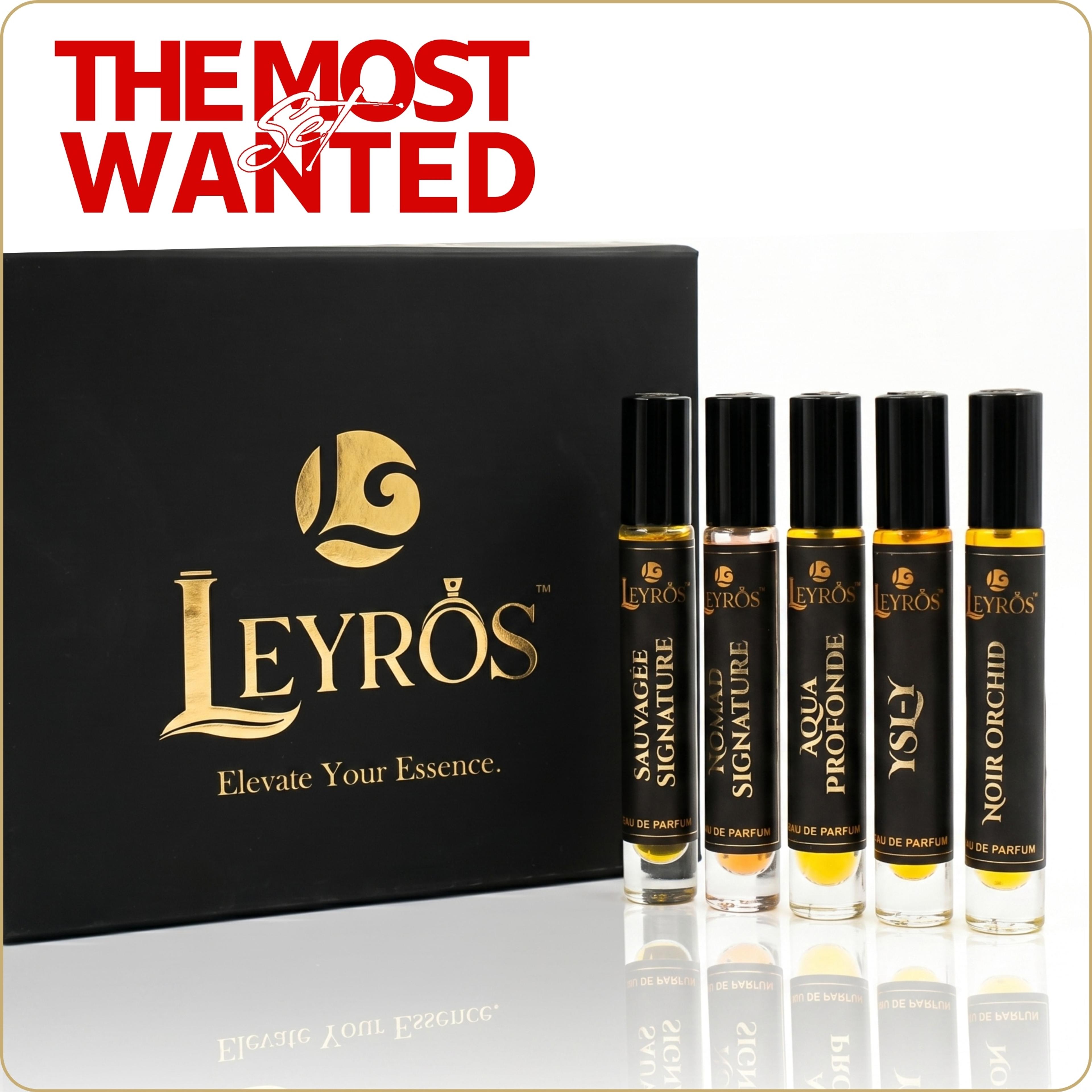 The Most Wanted 10 ML (Set of 5) Luxury Perfume Discovery Set | Aqua Profonde - YSL - Y - Noir Orchid - Sauvagee Signature - Nomad Signature EDP Tester