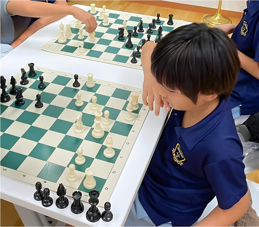 Invictus student playing chess