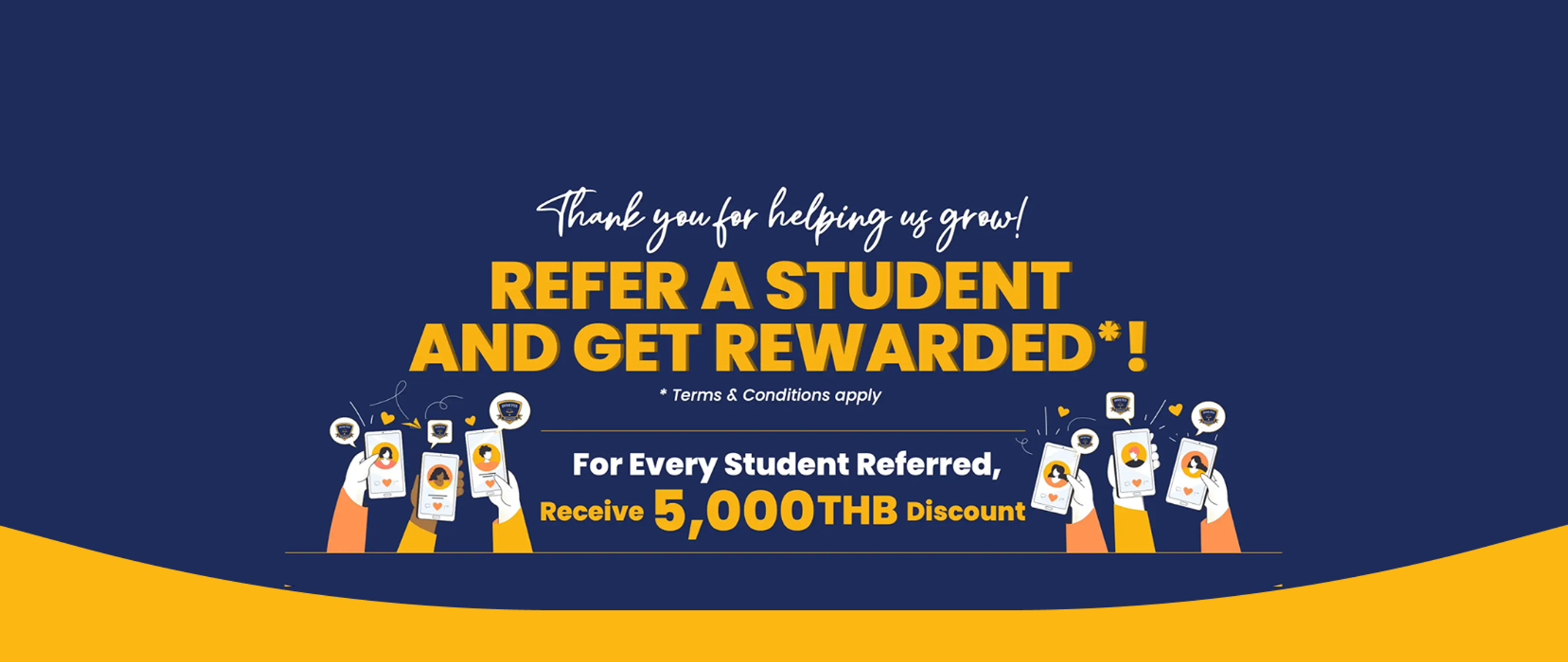 Refer a student Receive TBH5,000 Discount