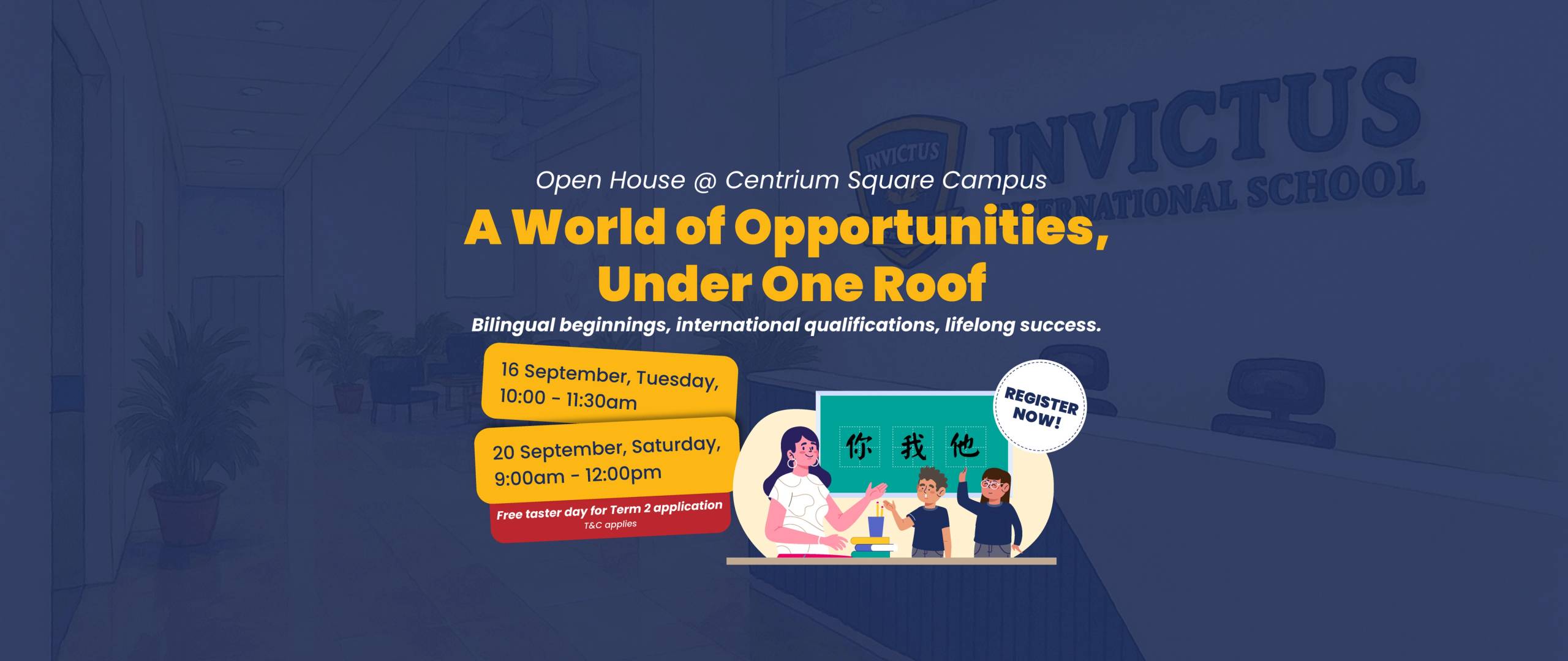 ICS - Open House 16 & 20 Sep 2025