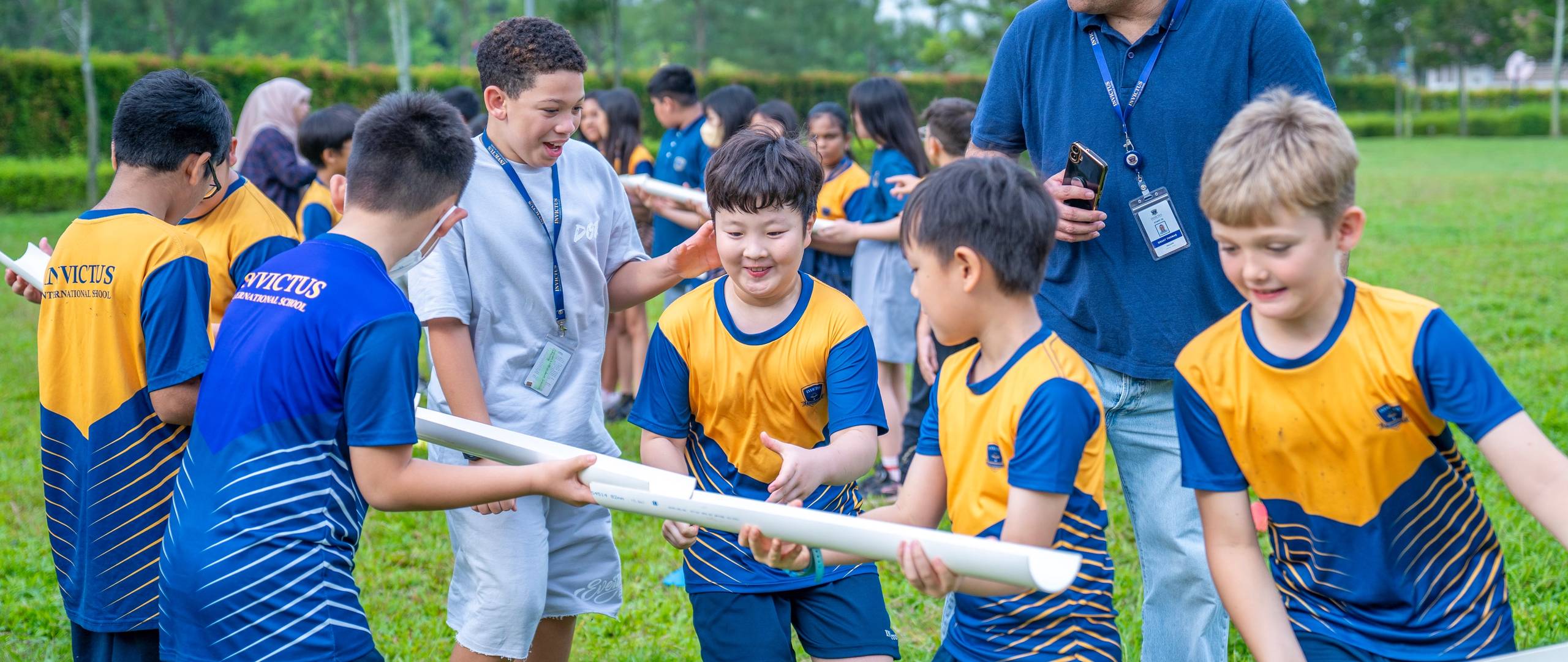 Students outside activity