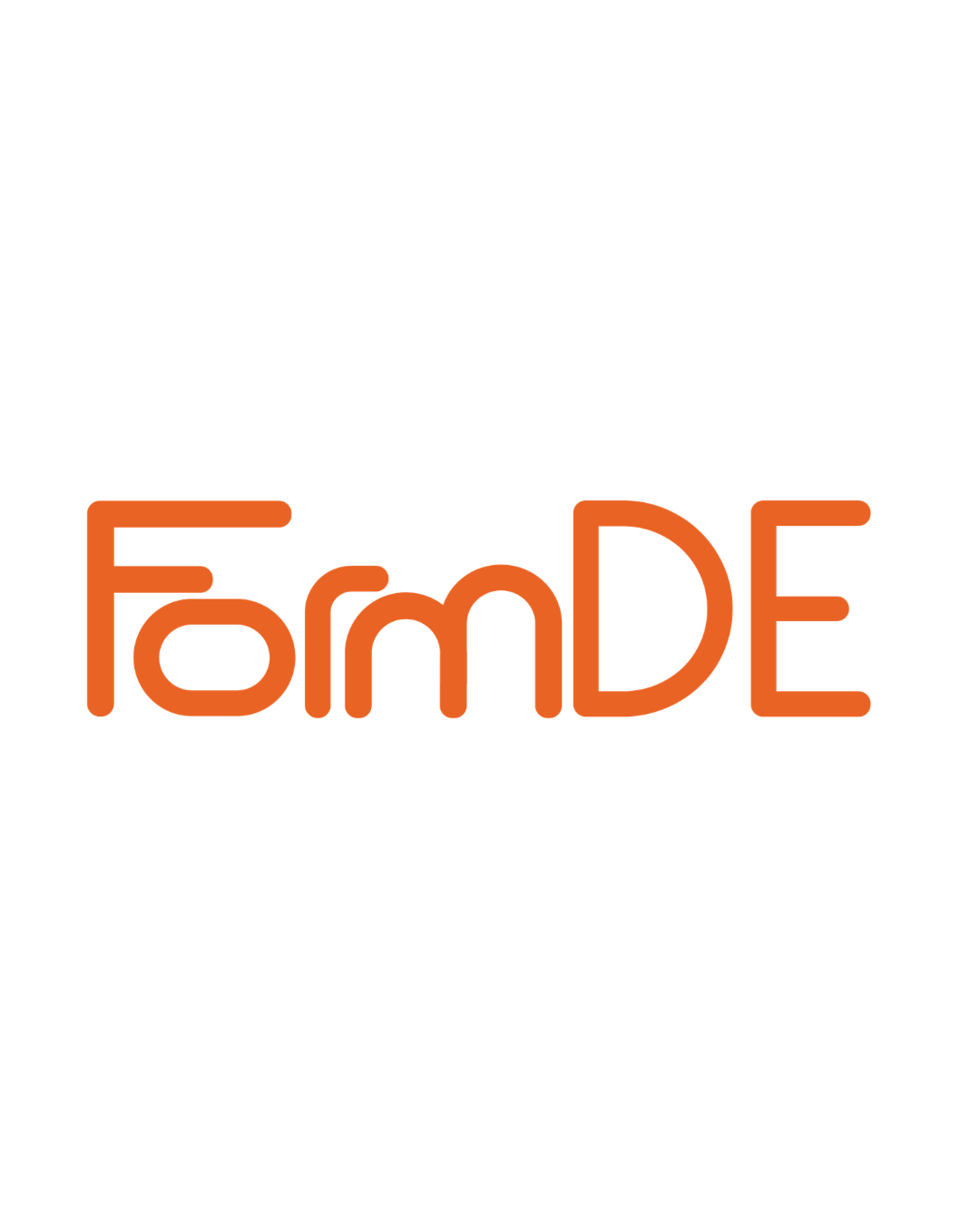 logo til FormDE, i oransje bokstaver
