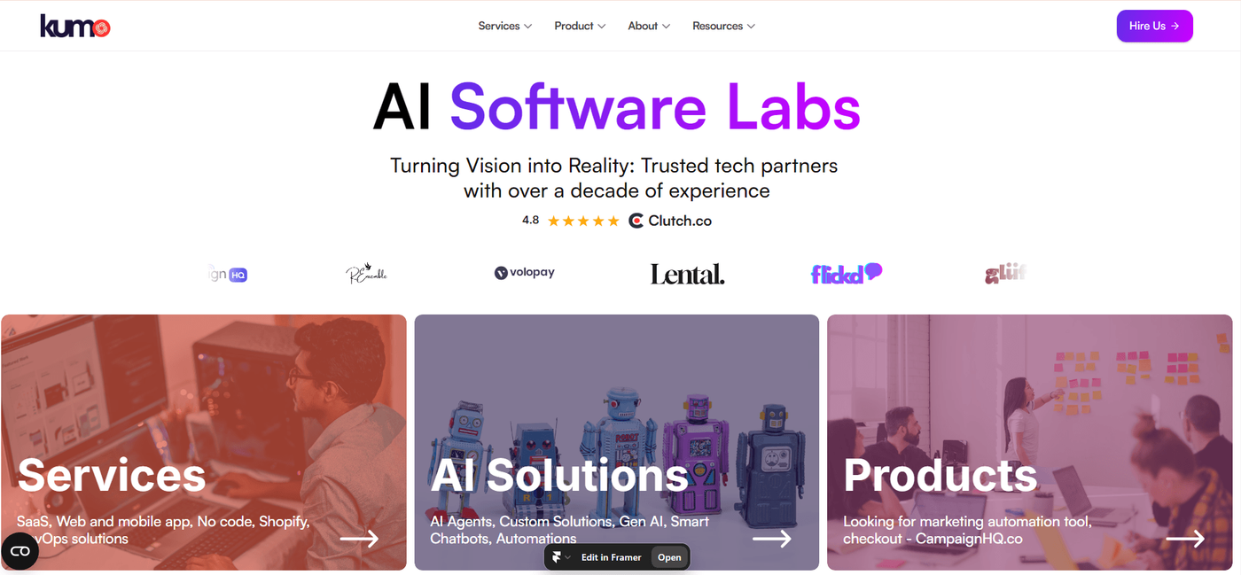 Kumo home page