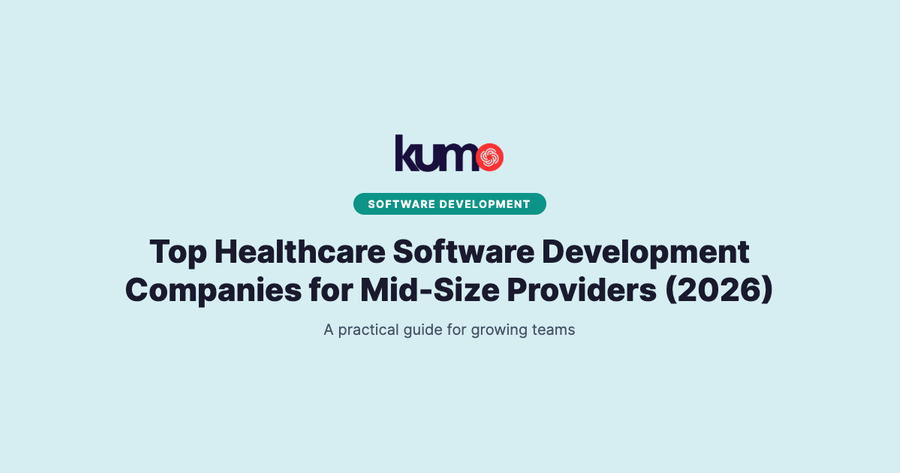 Top Healthcare Software Development Companies for Mid-Size Providers (2026) blog banner