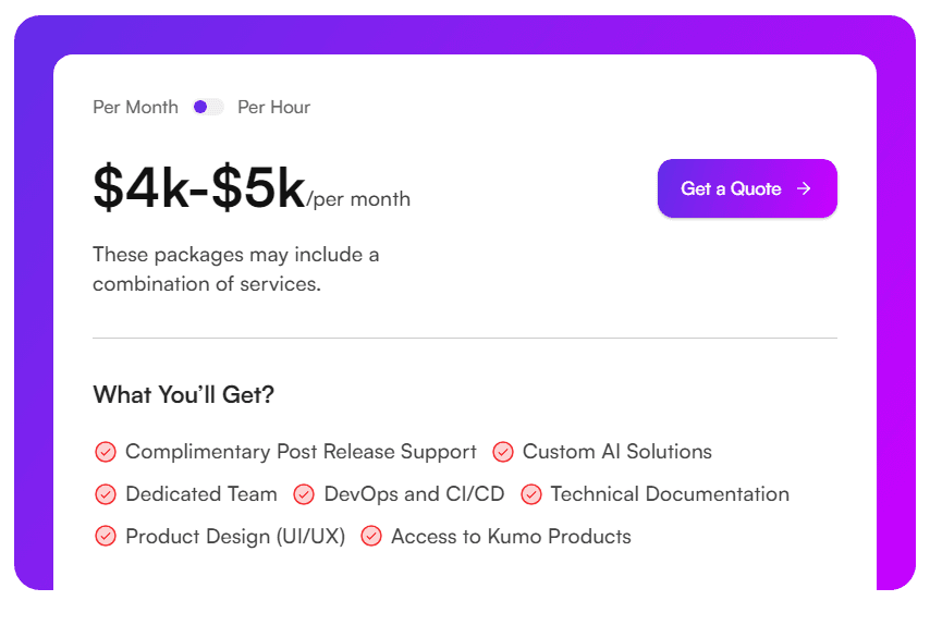 Kumohq pricing