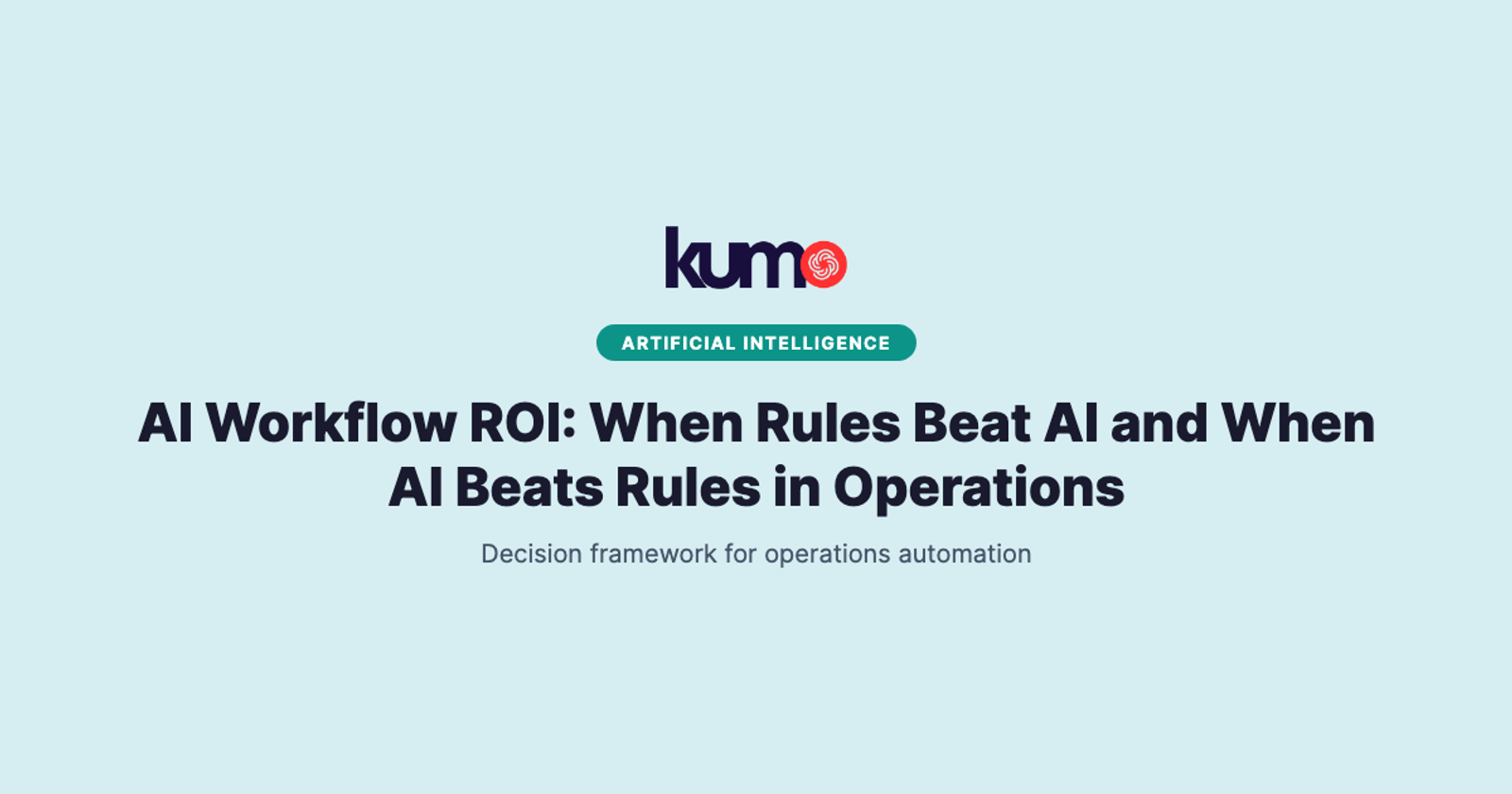 AI workflow ROI comparison of rules-based automation and AI operations