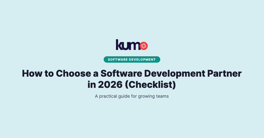 How to Choose a Software Development Partner in 2026 (Checklist) blog banner
