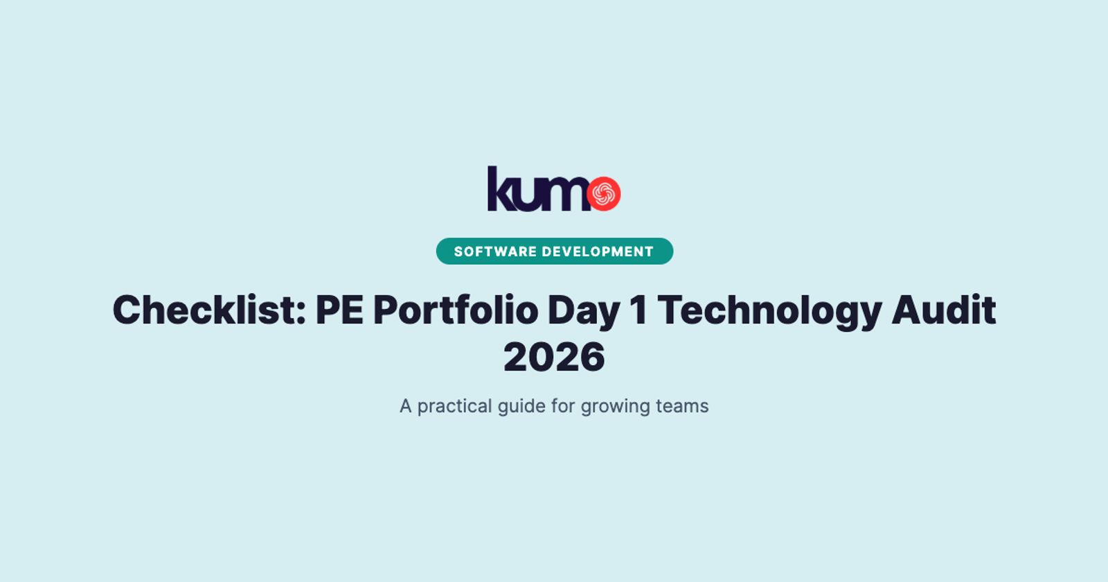 Checklist: PE Portfolio Day 1 Technology Audit 2026 blog banner