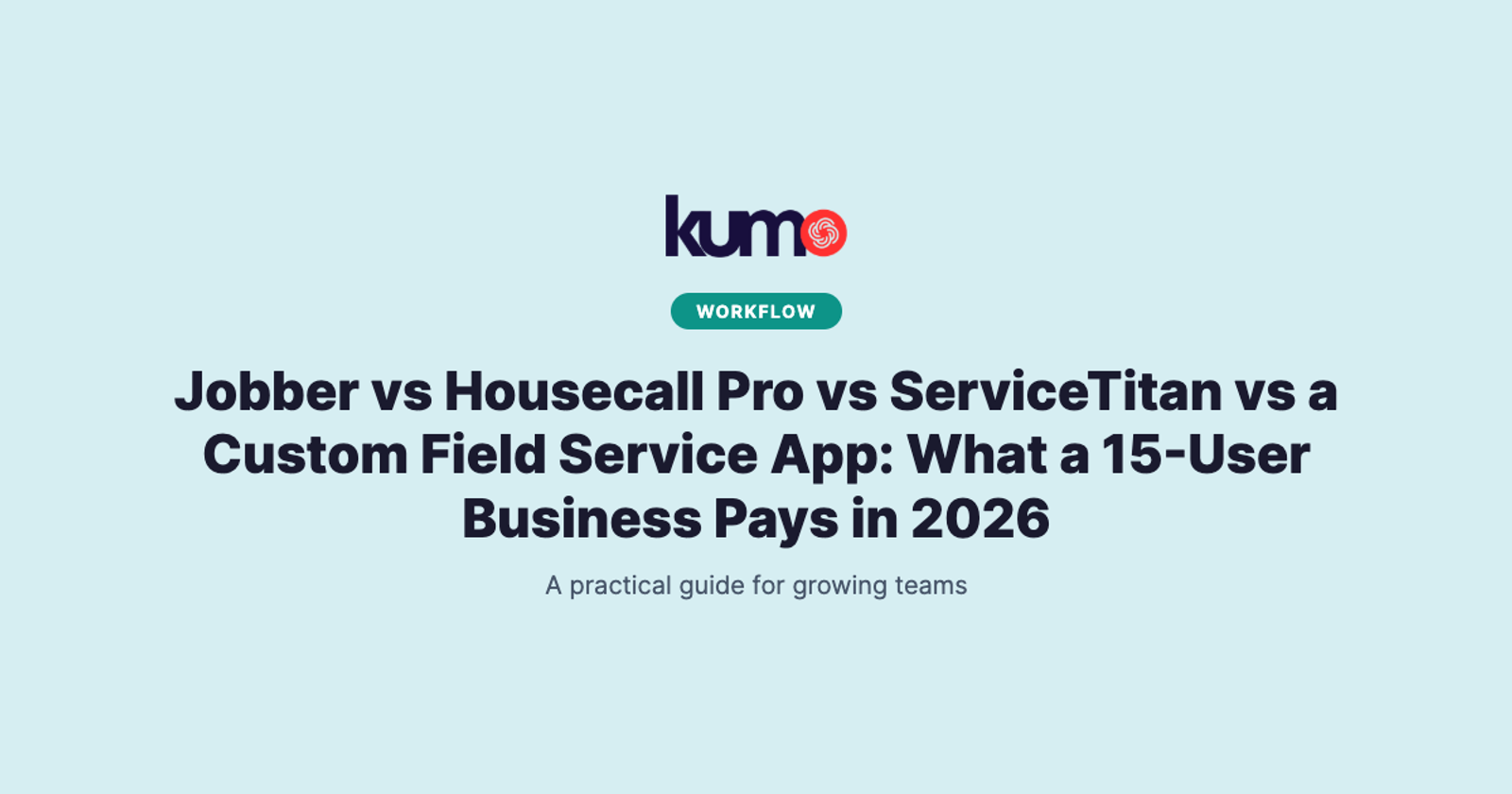 Jobber vs Housecall Pro vs ServiceTitan vs a Custom Field Service App: What a 15-User Business Pays in 2026 blog banner