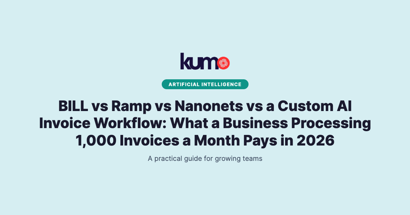 BILL vs Ramp vs Nanonets vs a Custom AI Invoice Workflow: What a Business Processing 1,000 Invoices a Month Pays in 2026 blog banner