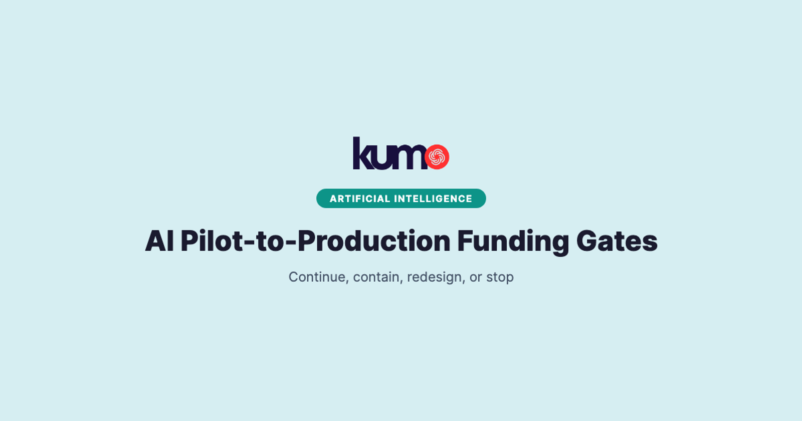AI pilot-to-production funding gates