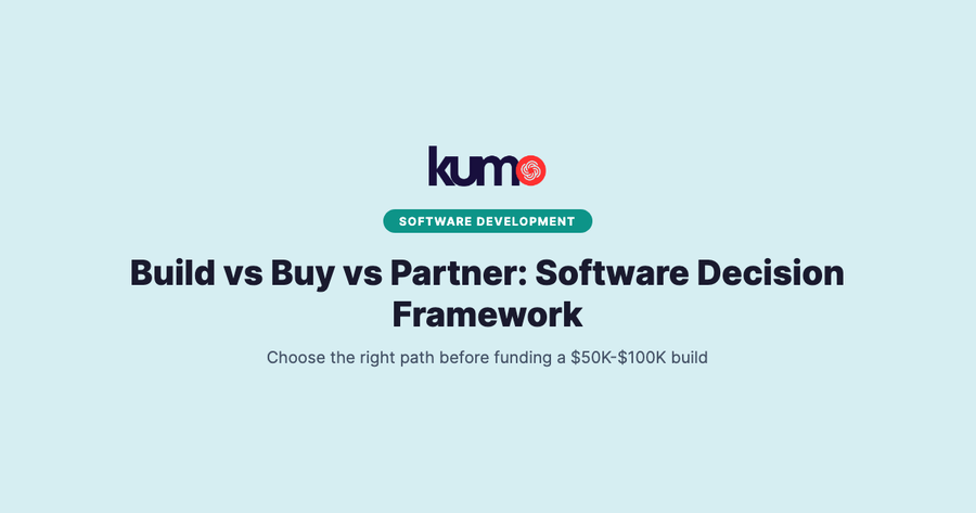 Build vs Buy vs Partner: Software Decision Framework for Revenue-Stage Teams in 2026